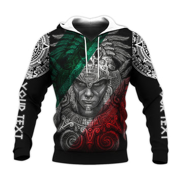Custom Personalised Mexico Hoodie Warrior Eagle Aztec LT13
