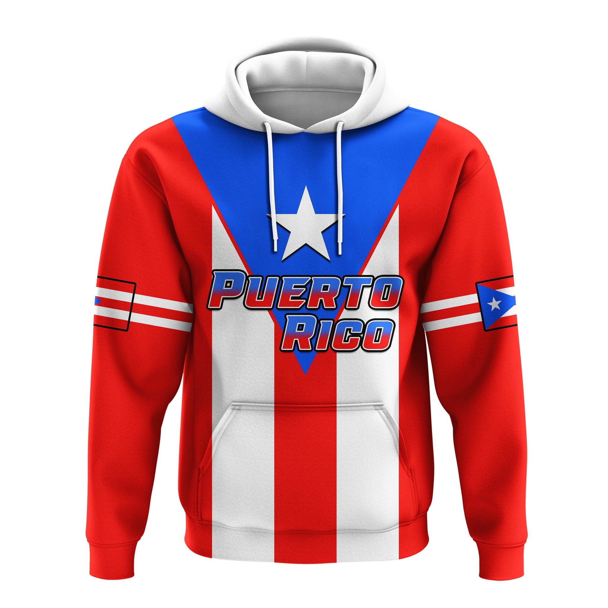 Custom Puerto Rico Hoodie Coat Of Arms Mix Flag LT14