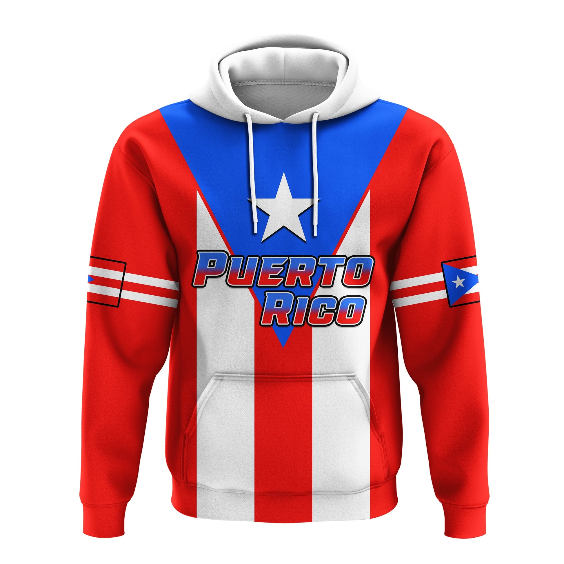 Custom Puerto Rico Hoodie Coat Of Arms Mix Flag LT14