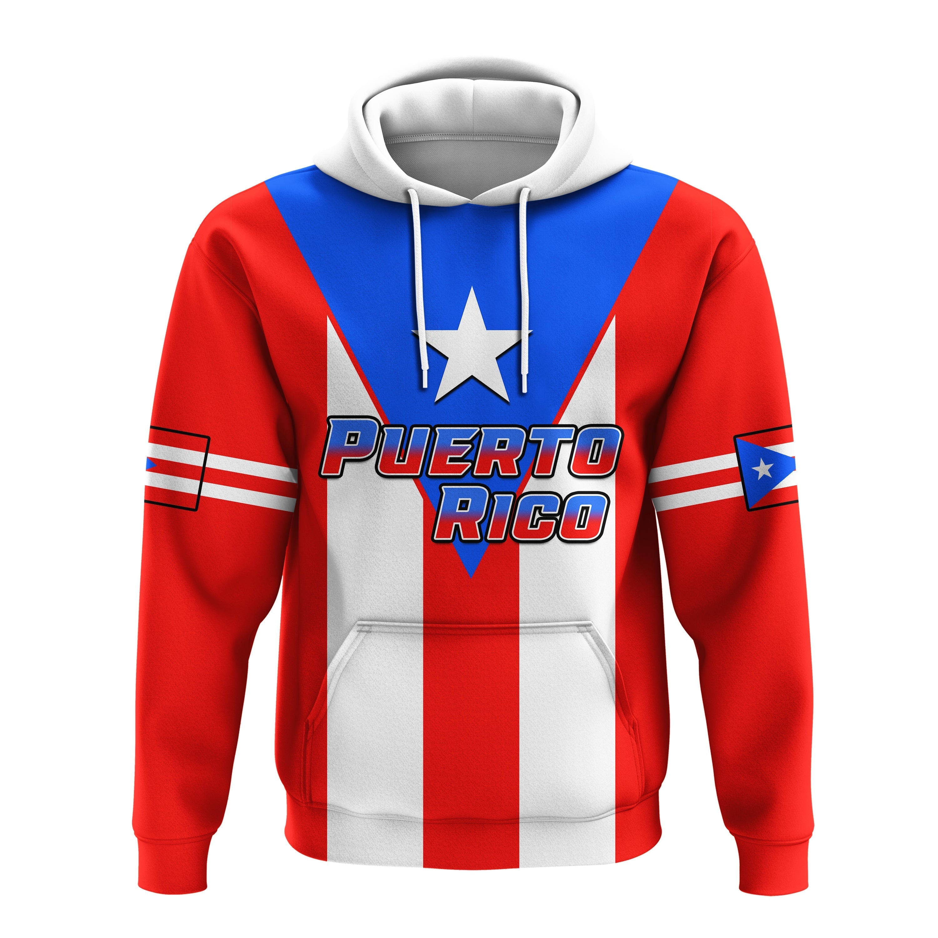 Custom Puerto Rico Hoodie Coat Of Arms Mix Flag LT14