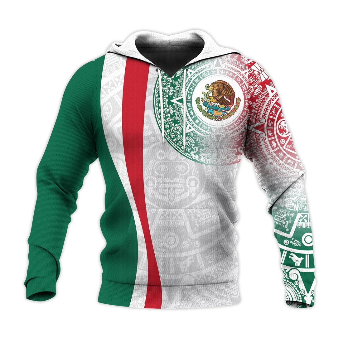 Custom Personalised Mexico Hoodie Mexican Eagles Aztec Pattern LT13