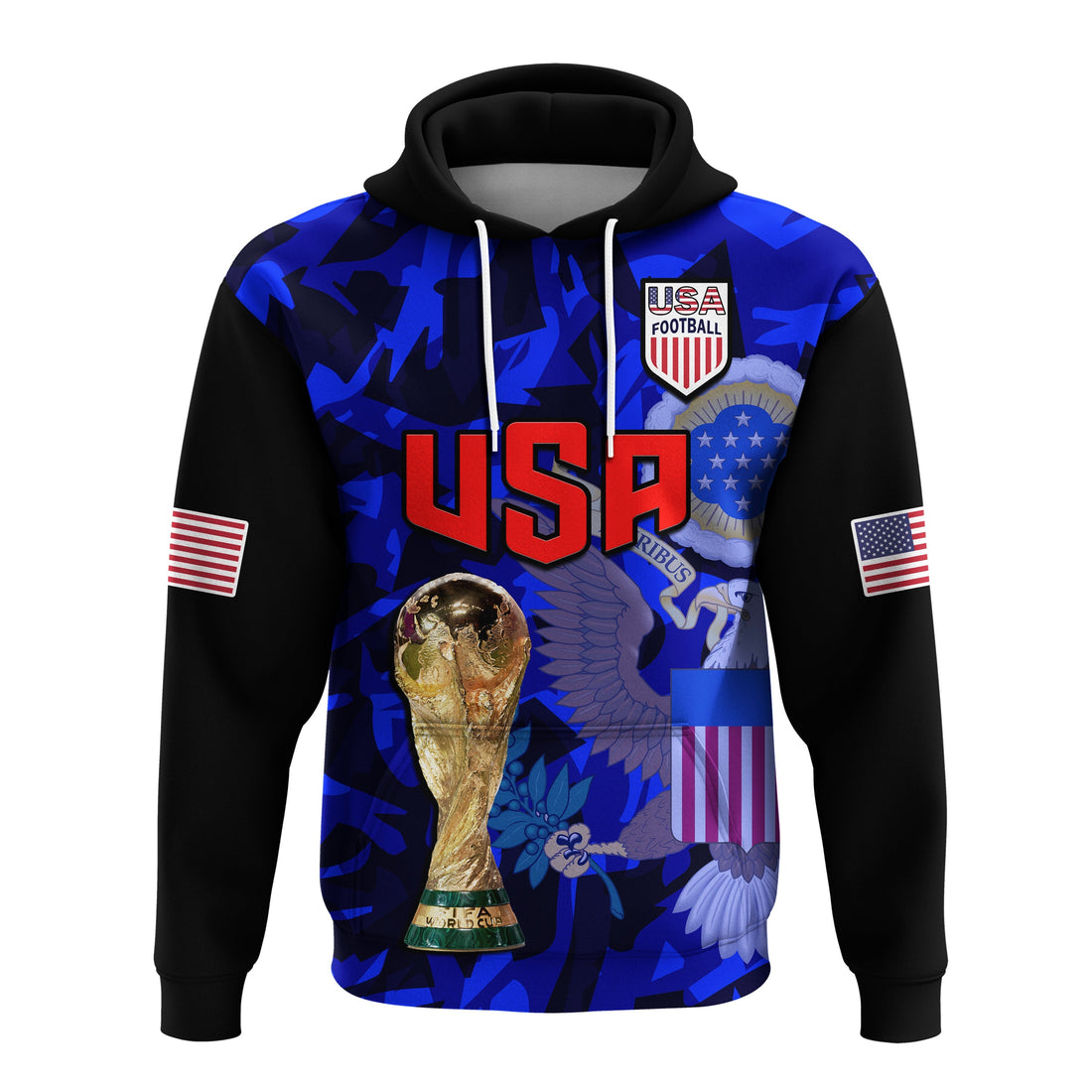 Custom USA Football Hoodie The Yanks Champions WC 2022 LT14