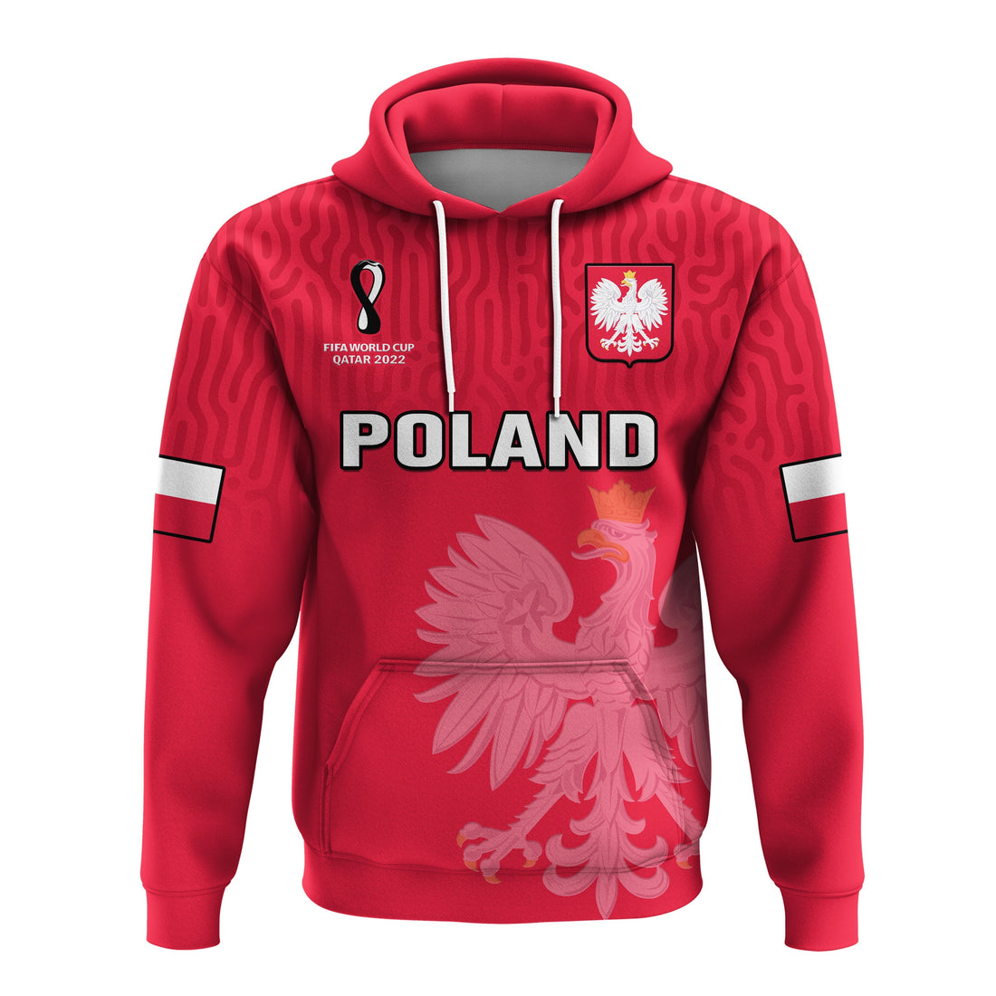 Poland Football Hoodie Polska Football 2022 Red LT14