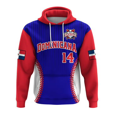 Custom Dominican Republic Baseball 2023 Hoodie Version Blue LT14