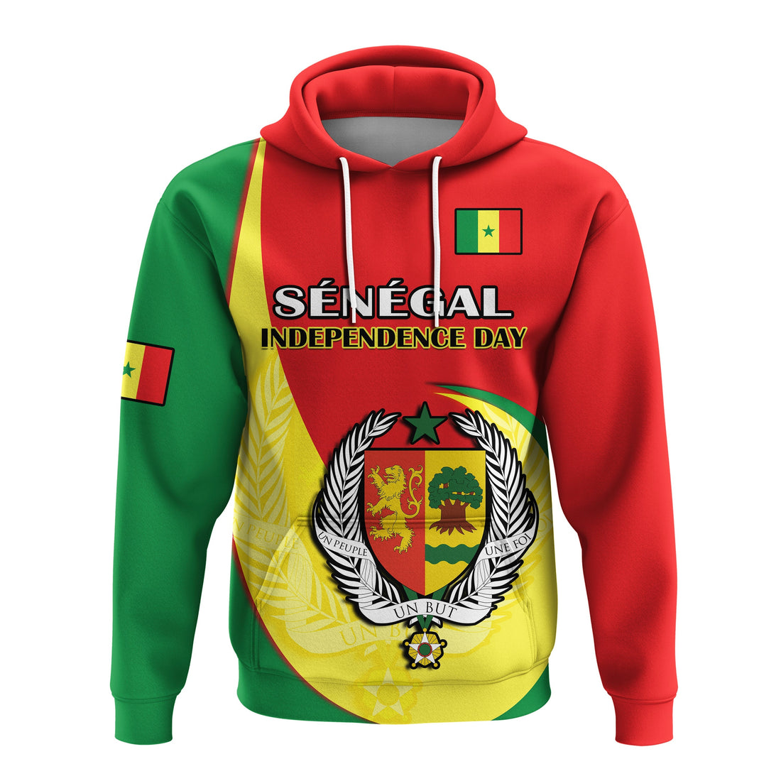 Custom Senegal Hoodie Happy 63th Independence Day LT14