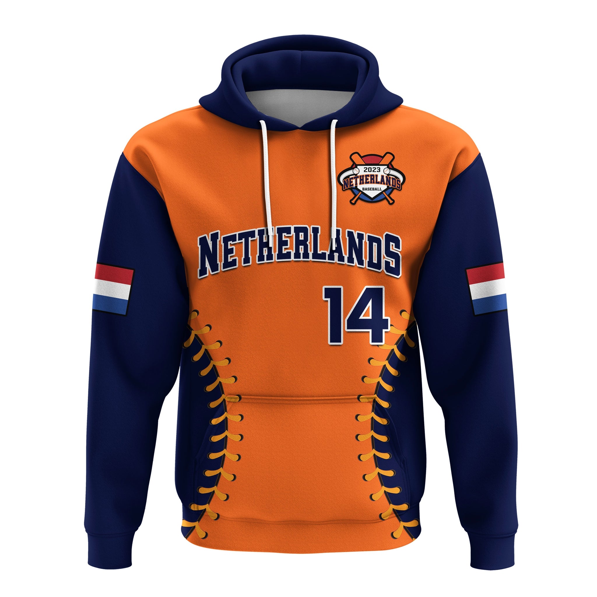 Custom Netherlands Baseball 2023 Hoodie Sporty Style LT14