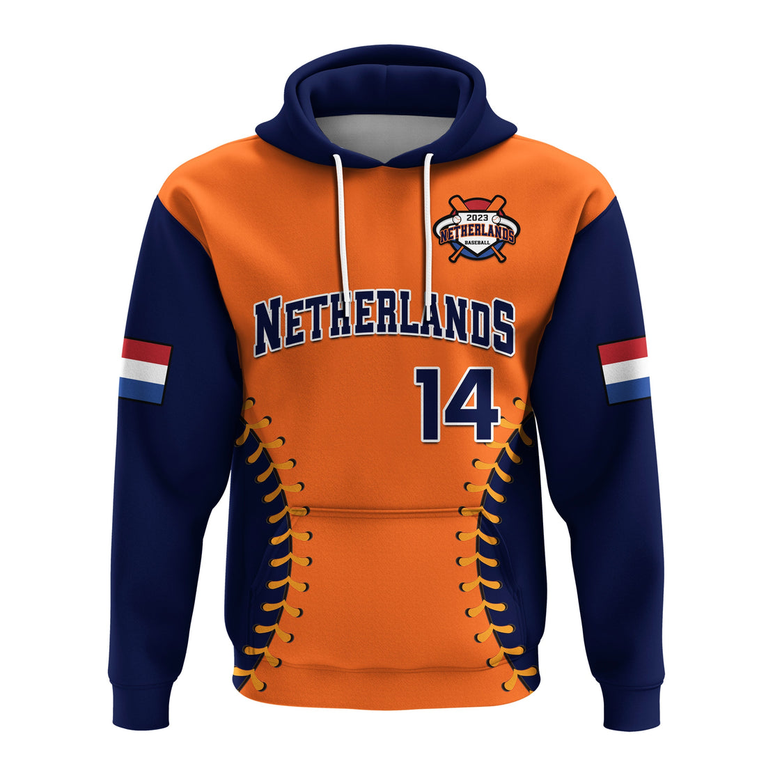Custom Netherlands Baseball 2023 Hoodie Sporty Style LT14