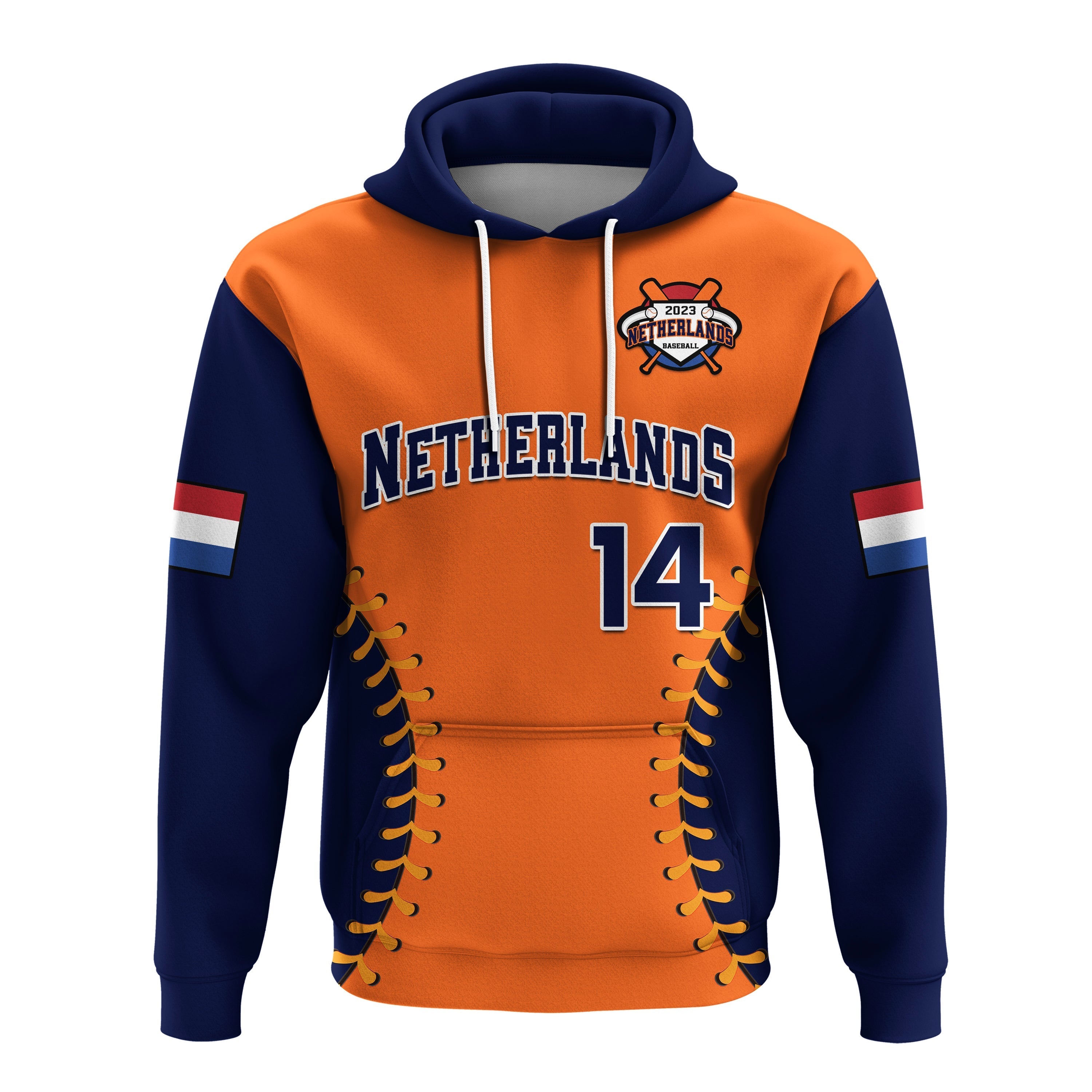 Custom Netherlands Baseball 2023 Hoodie Sporty Style LT14