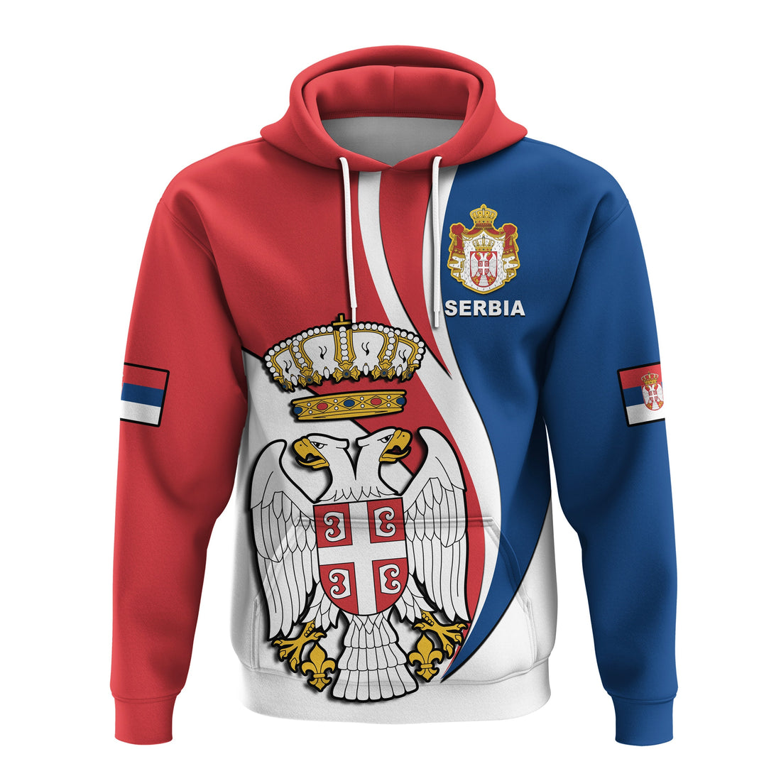Custom Serbia Hoodie Happy Serbian Statehood Day With Coat Of Arms LT14