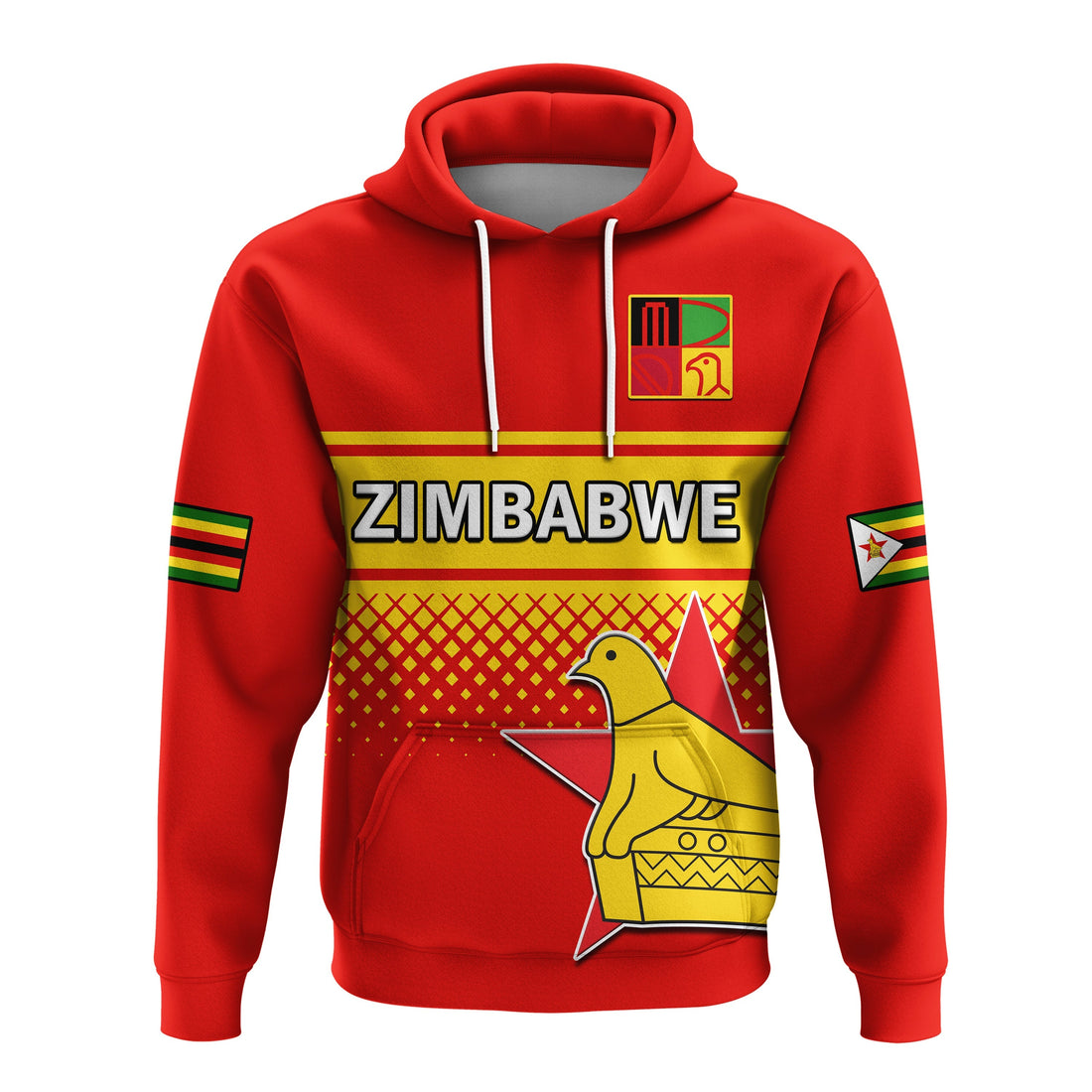 Zimbabwe Cricket Hoodie The Chevrons ODI Style LT14