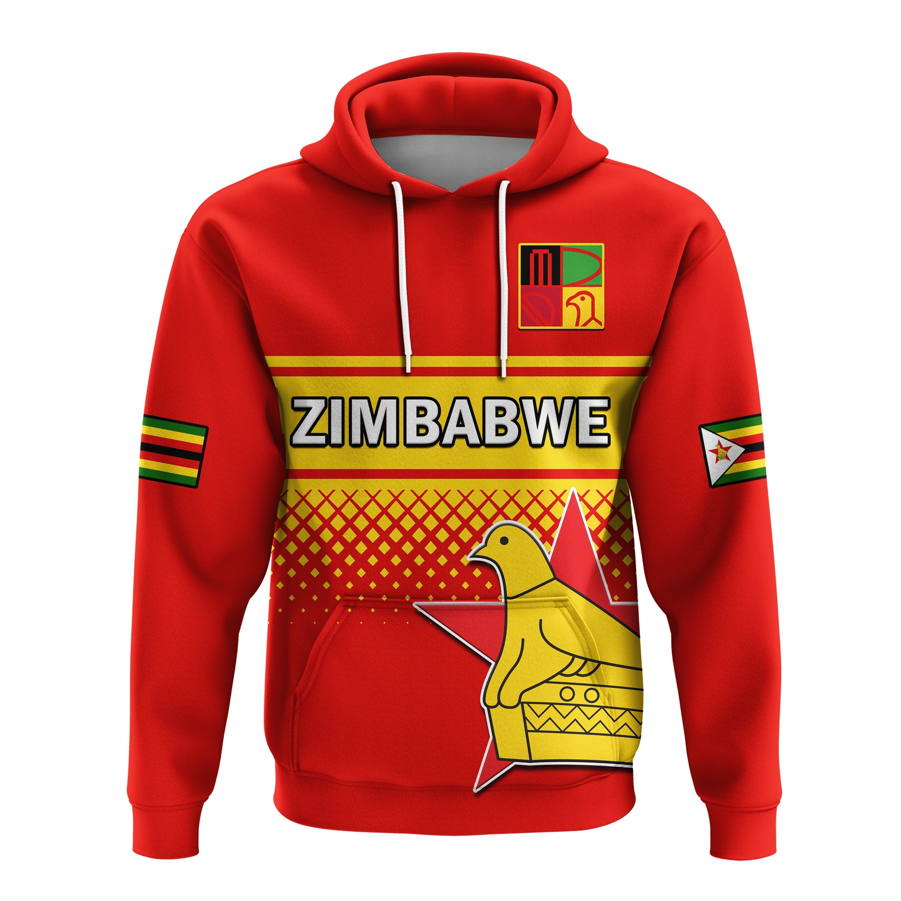 Zimbabwe Cricket Hoodie The Chevrons ODI Style LT14
