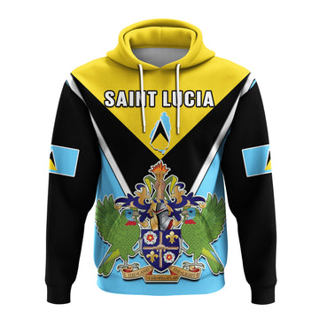 Custom Saint Lucia Hoodie Happy 44 Years Of Independence LT14