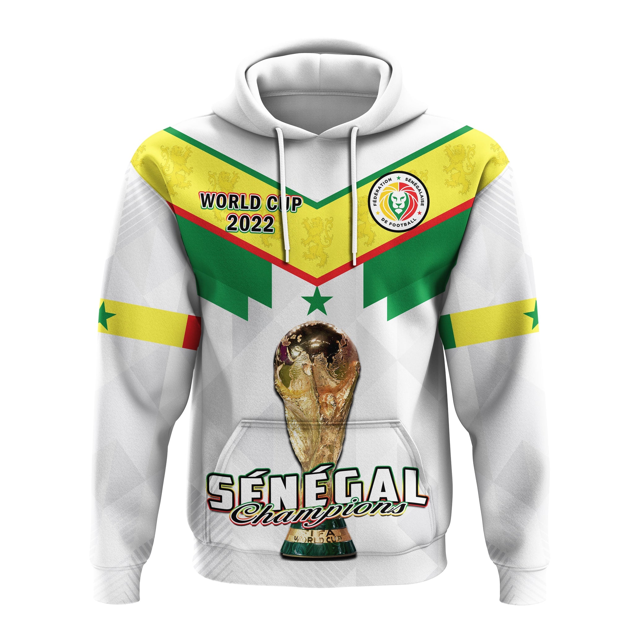 Custom Senegal Football Hoodie Champions WC 2022 LT14