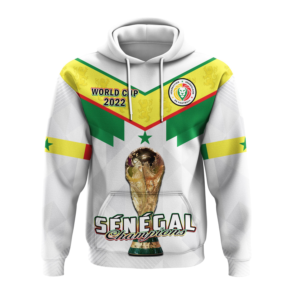 Custom Senegal Football Hoodie Champions WC 2022 LT14
