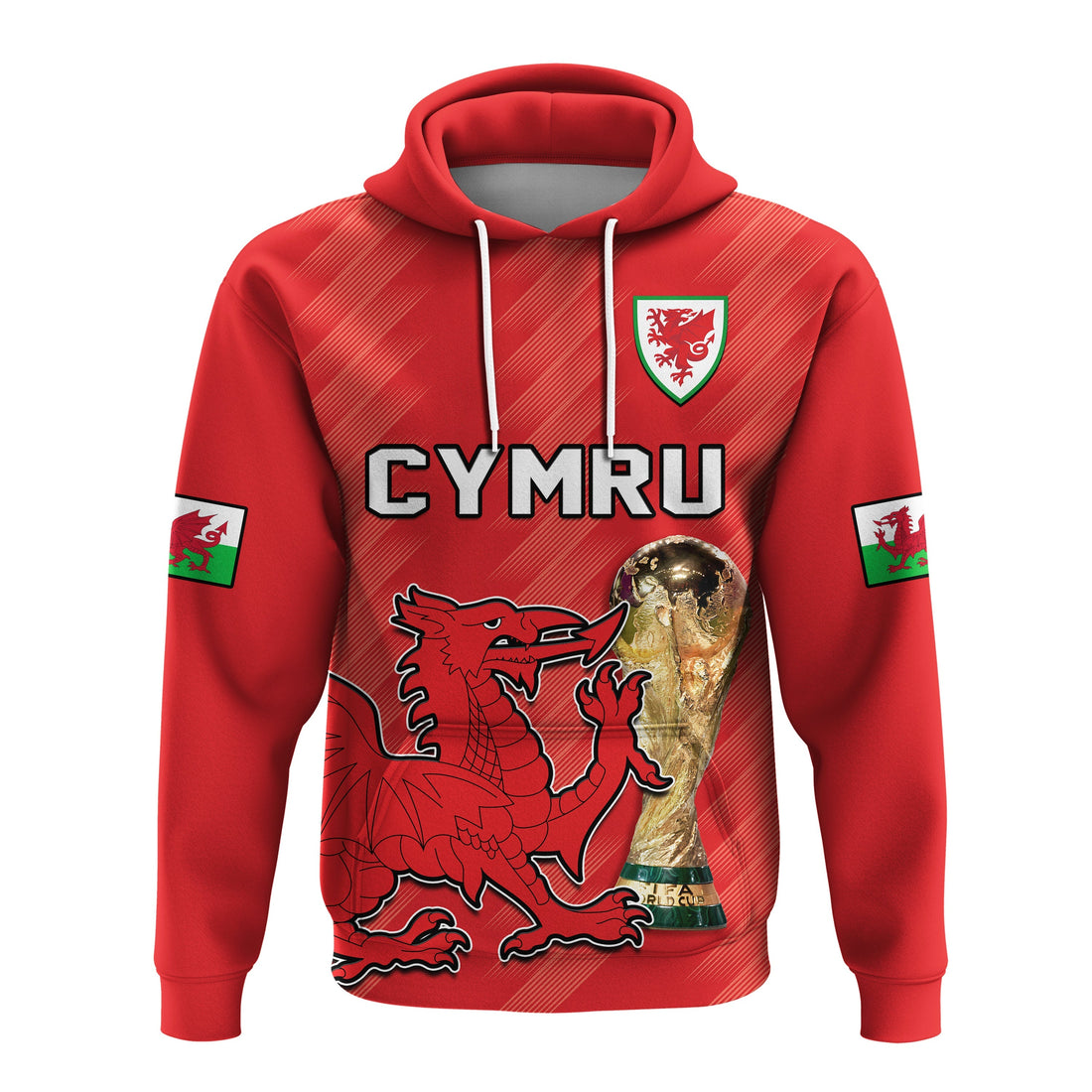 Custom Wales Football Hoodie Cymru Champions Football 2022 LT14