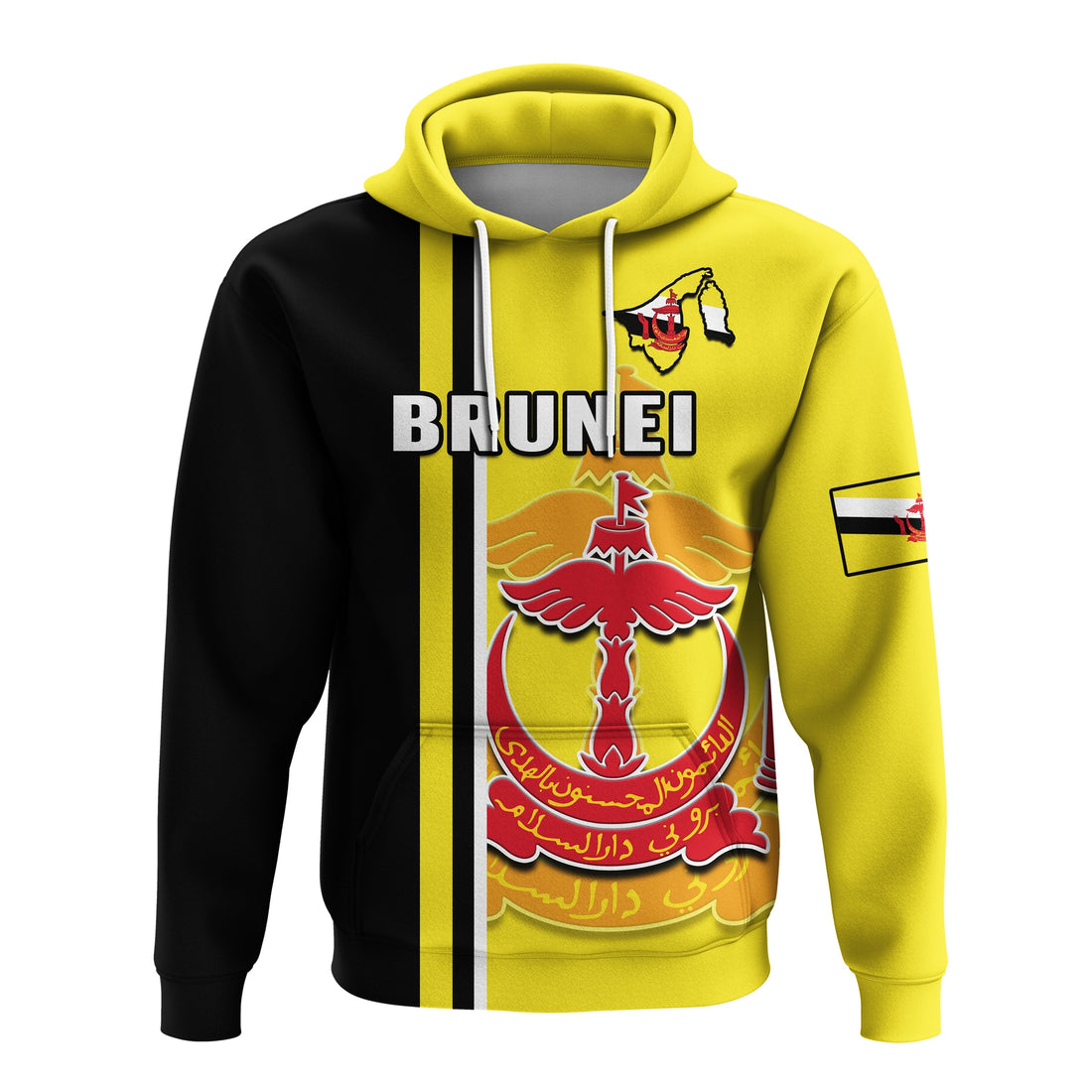 Brunei Hoodie Happy Independence Day With Coat Of Arms LT14