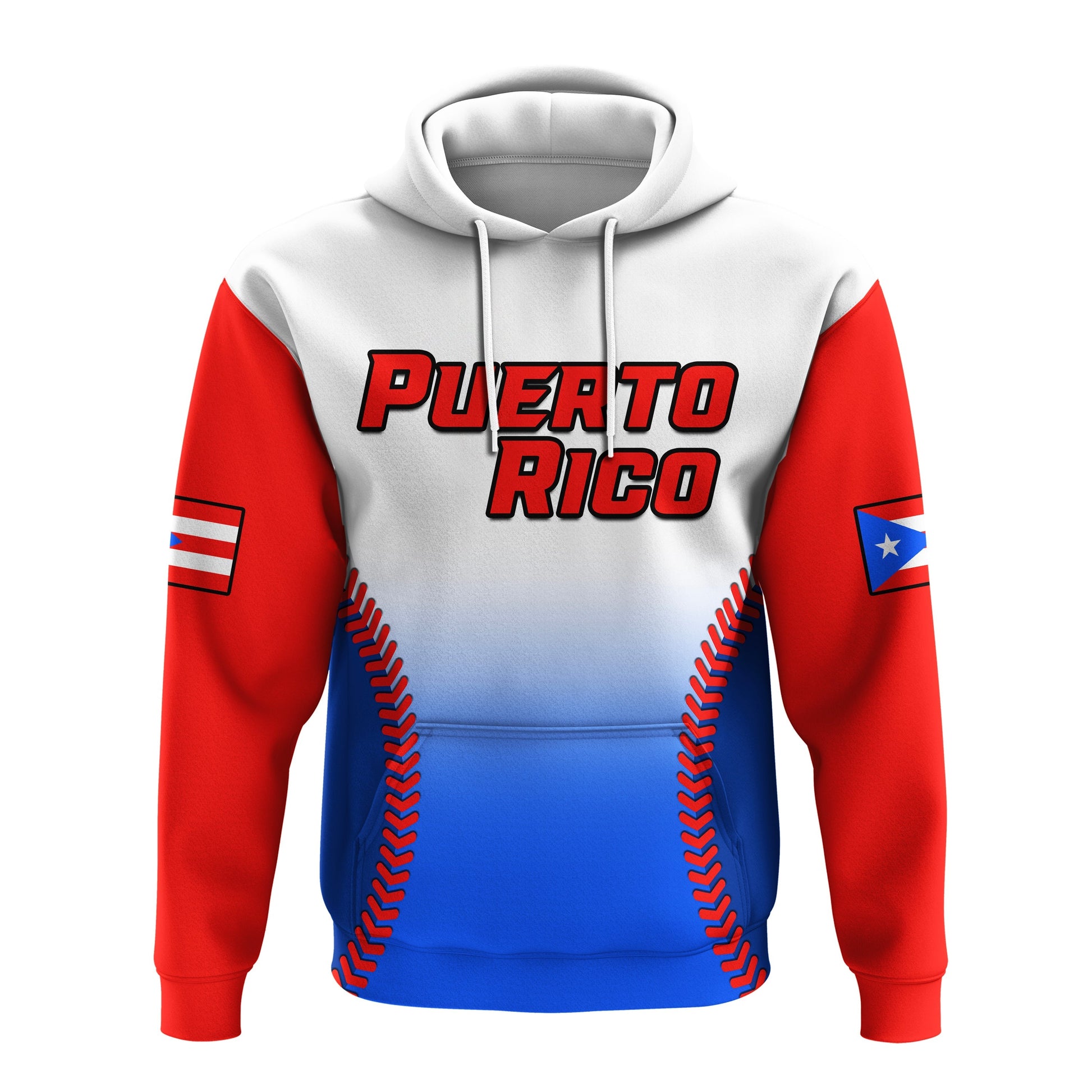 Custom Puerto Rico 2023 Hoodie Baseball Sporty Version LT14