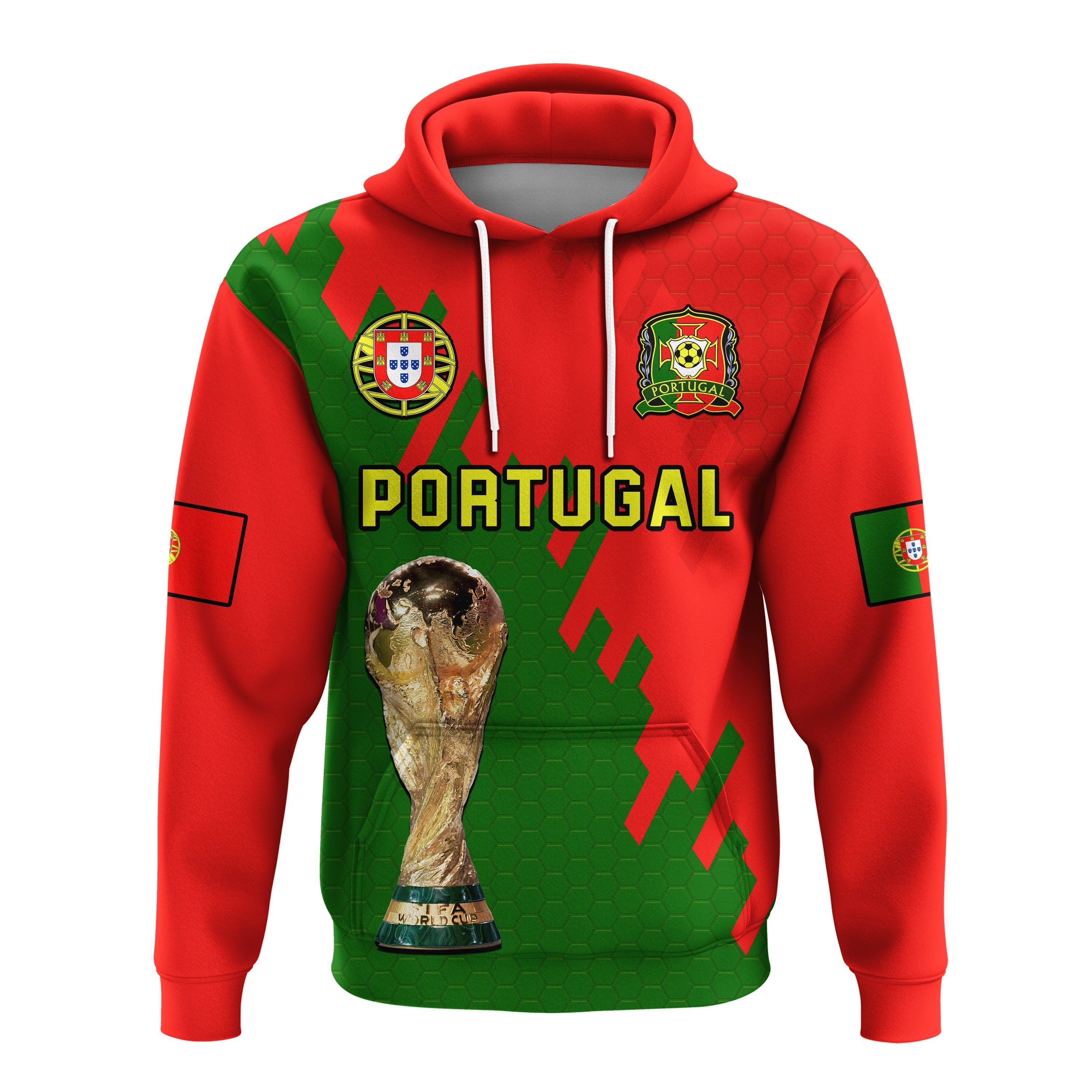 Custom Portugal Football Hoodie Champions WC 2022 LT14