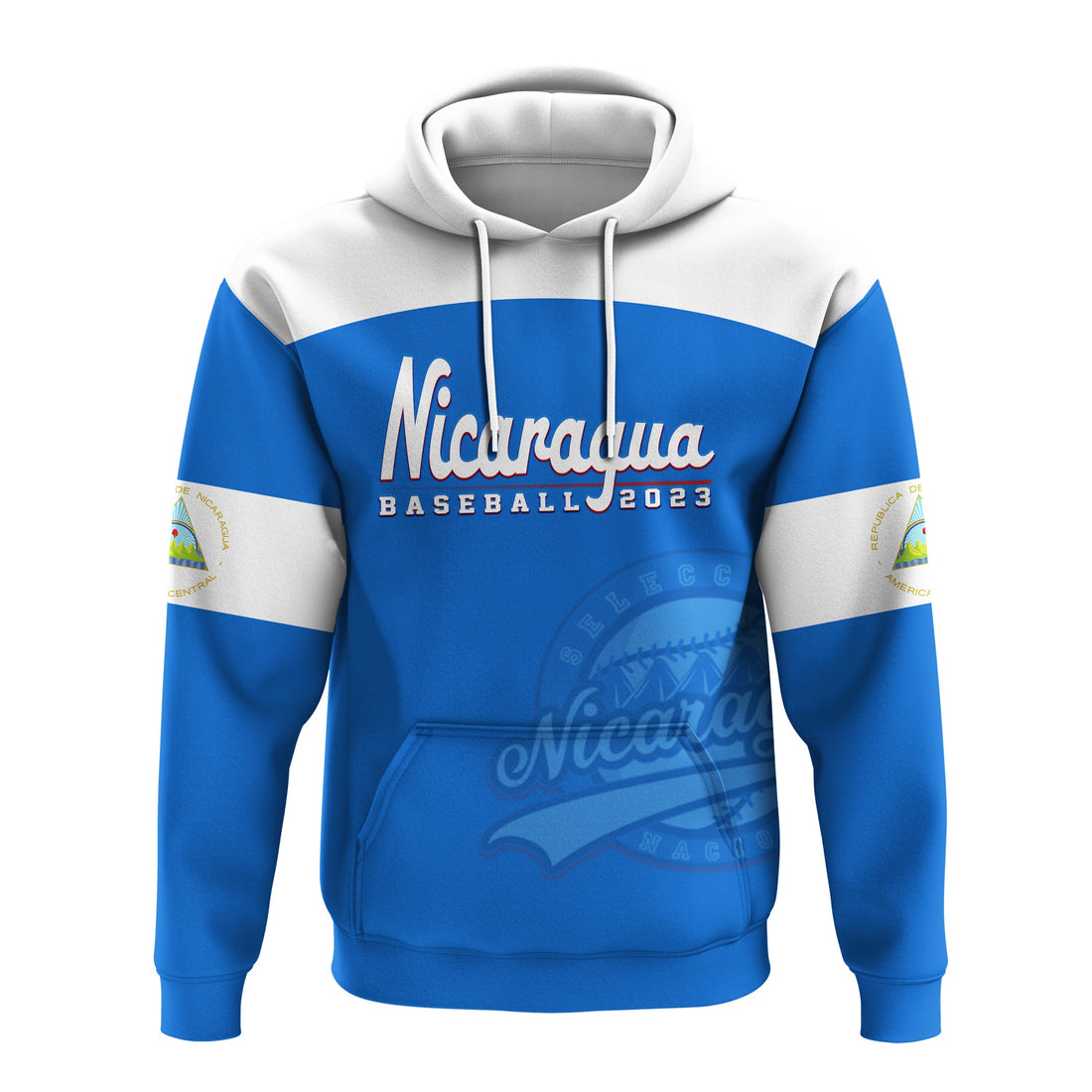 Custom Nicaragua 2023 Hoodie Baseball LT14