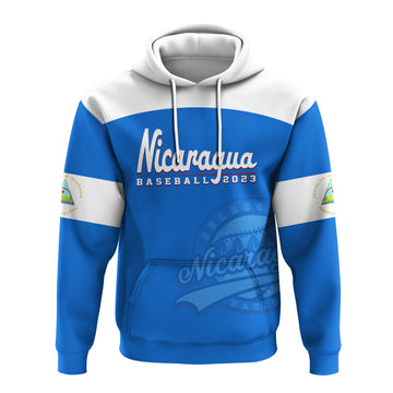 Custom Nicaragua 2023 Hoodie Baseball LT14