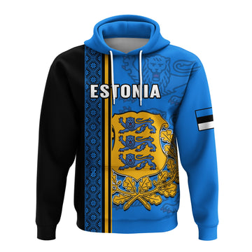 Custom Estonia Hoodie Happy Estonian Independence Day With Coat Of Arms LT14