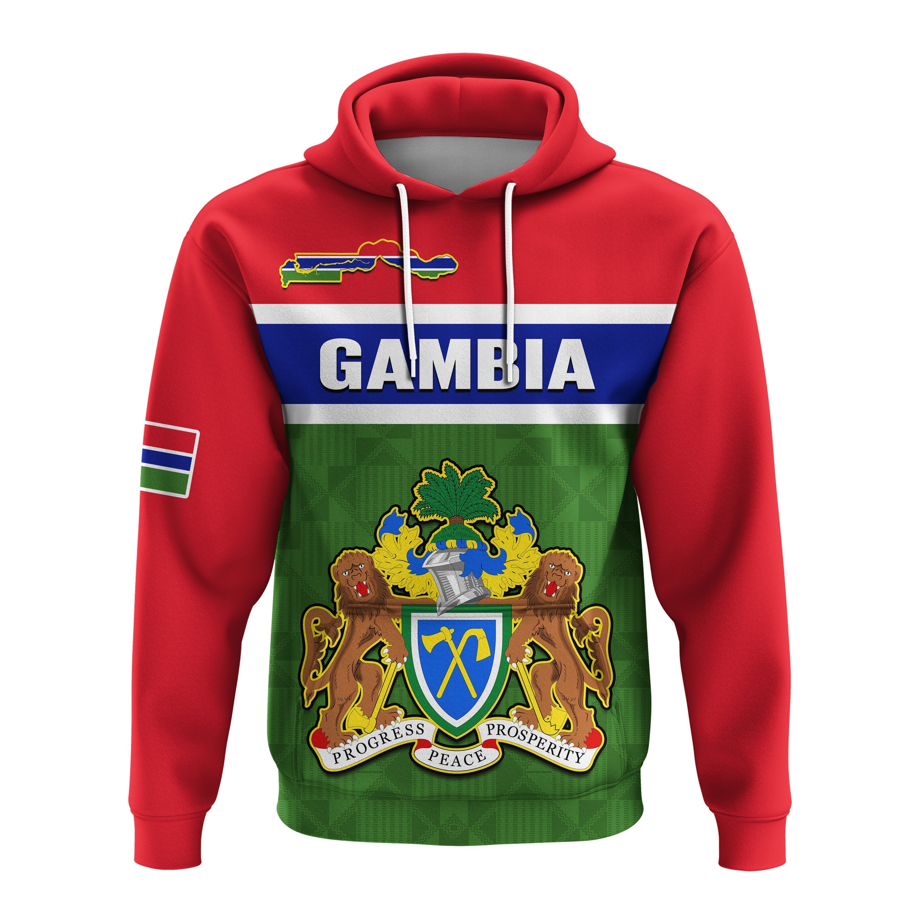 Gambia Hoodie Happy 58th Independence Anniversary Flag Style LT14