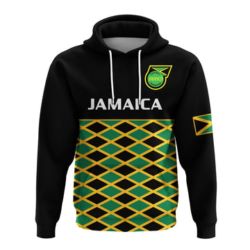 Custom Jamaica Football Hoodie Reggae Girlz 2023 Cup Of Nations Ver.01 LT14