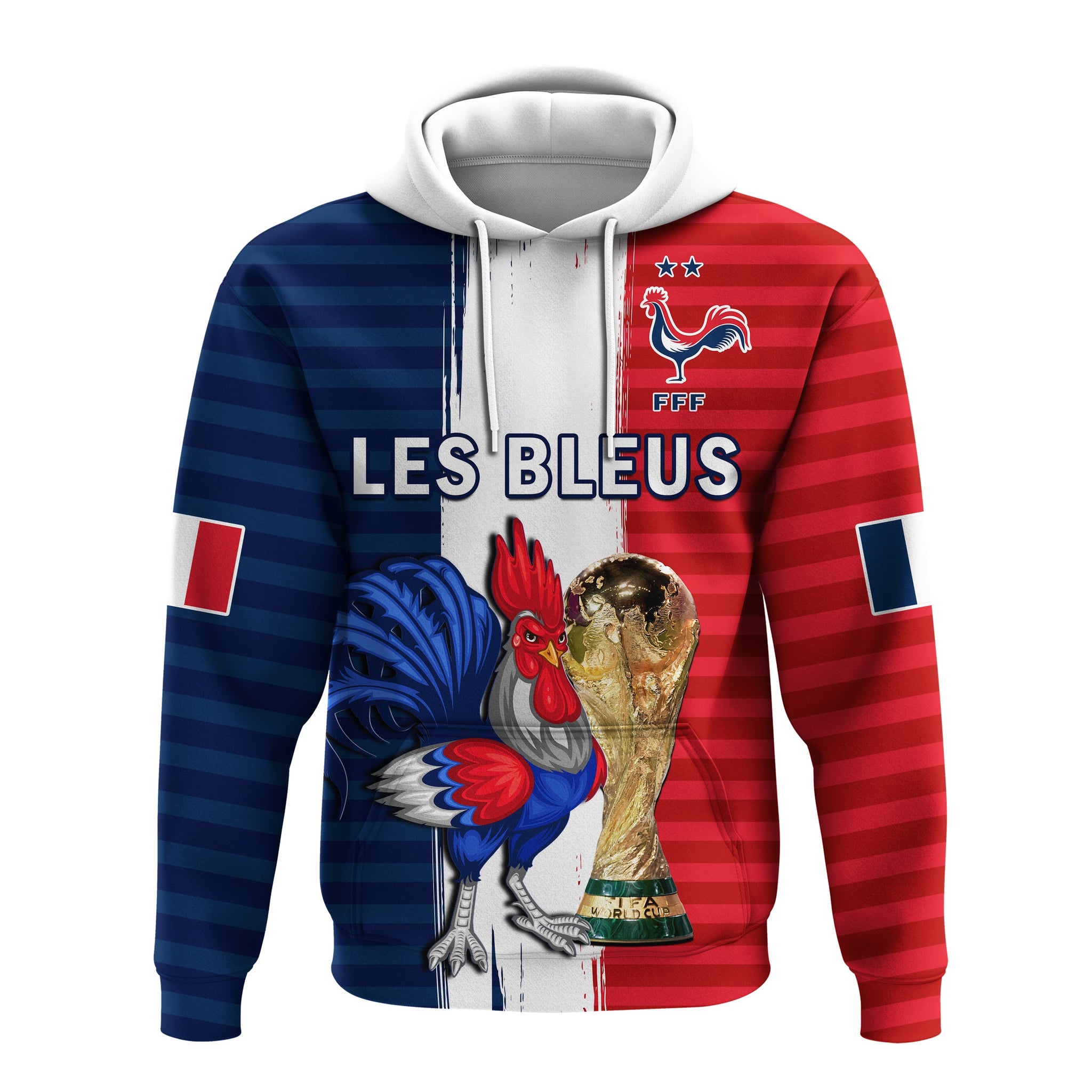 Custom France Football Hoodie Les Bleus Champions Football 2022 LT14