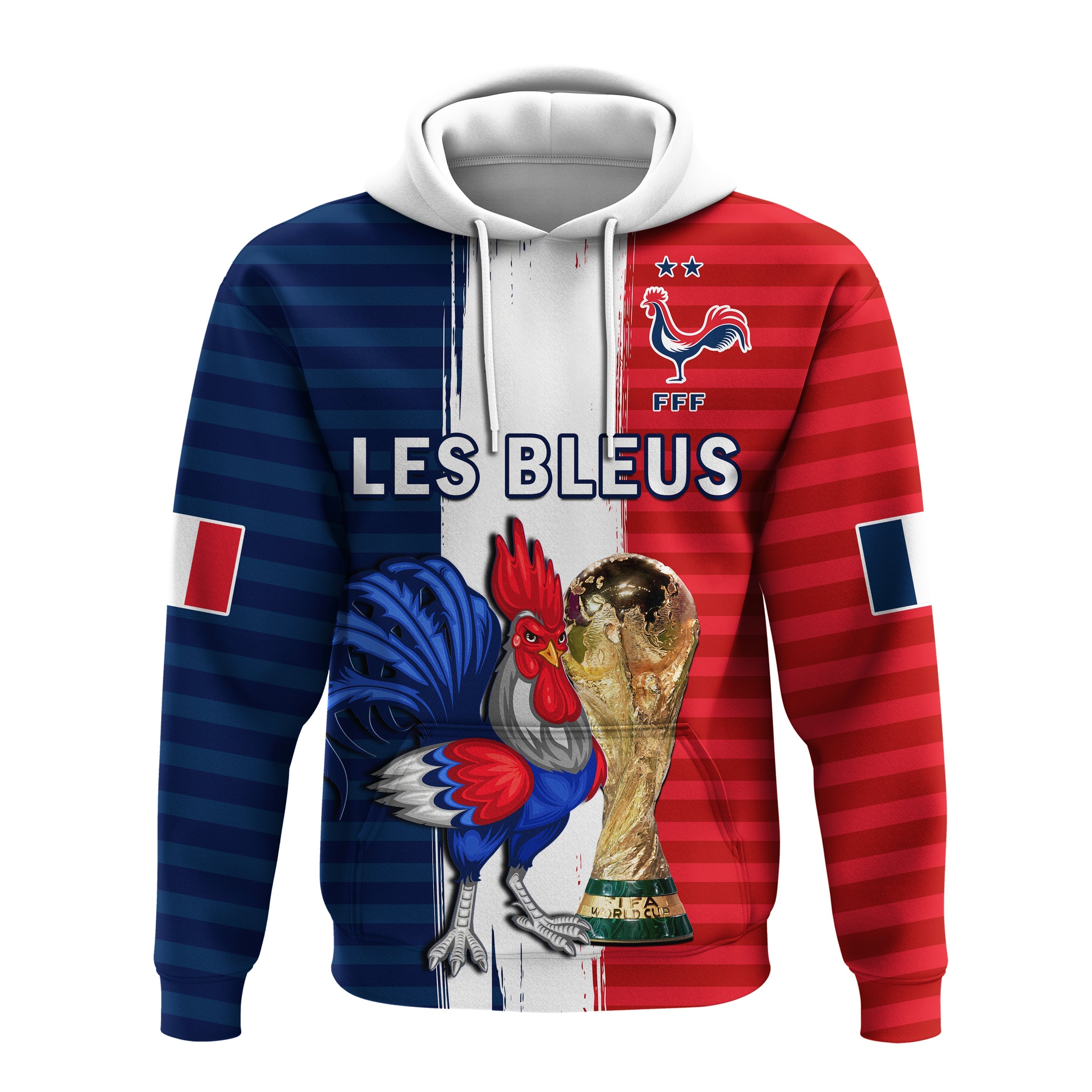 Custom France Football Hoodie Les Bleus Champions Football 2022 LT14