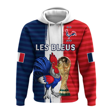 Custom France Football Hoodie Les Bleus Champions Football 2022 LT14