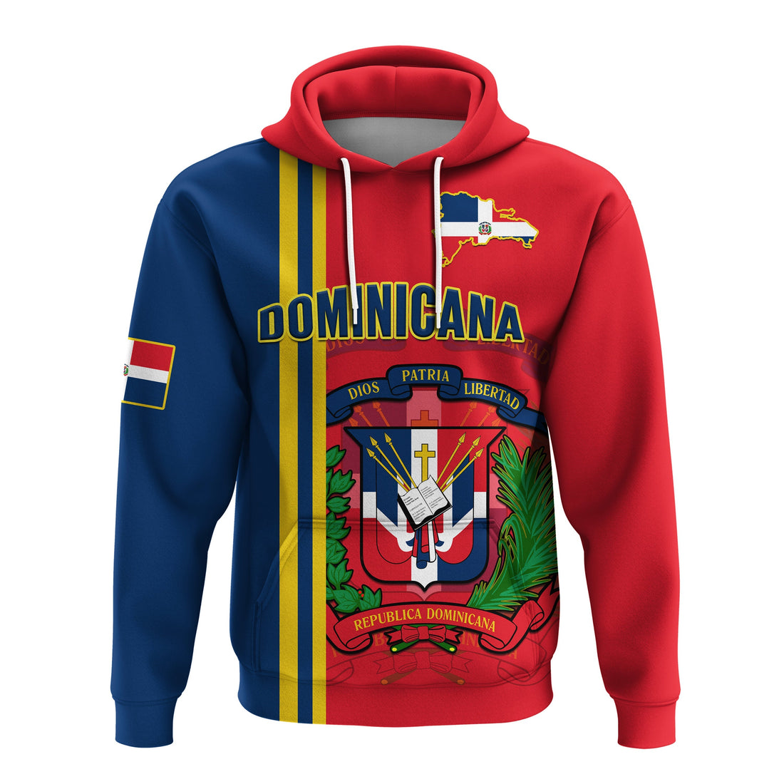 Dominican Republic Hoodie Happy 179 Years Of Independence LT14