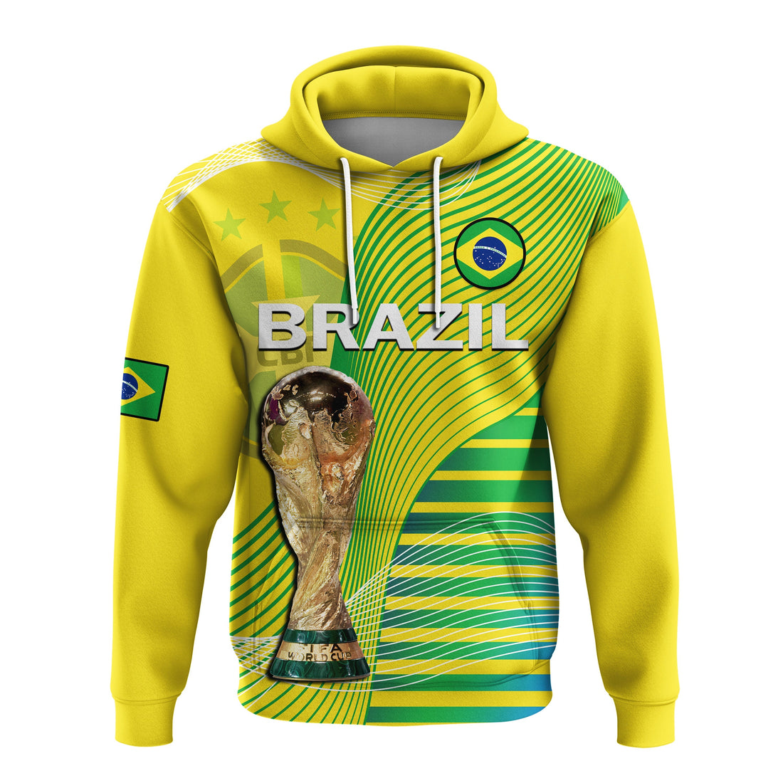 Brazil Football Hoodie Canarinha Champions WC 2022 LT14