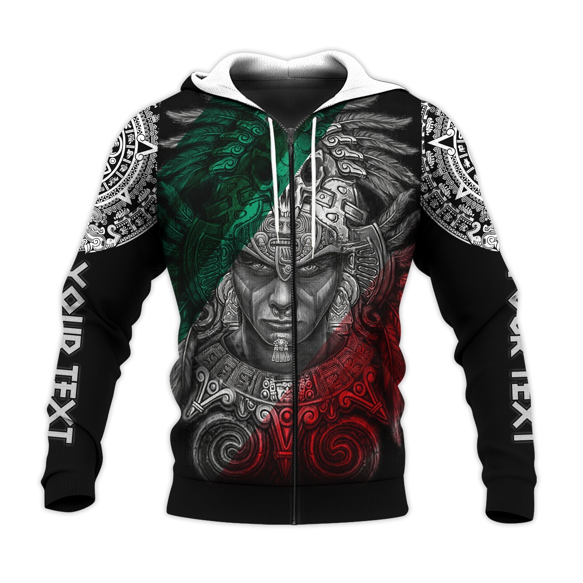 Custom Personalised Mexico Hoodie Warrior Eagle Aztec LT13