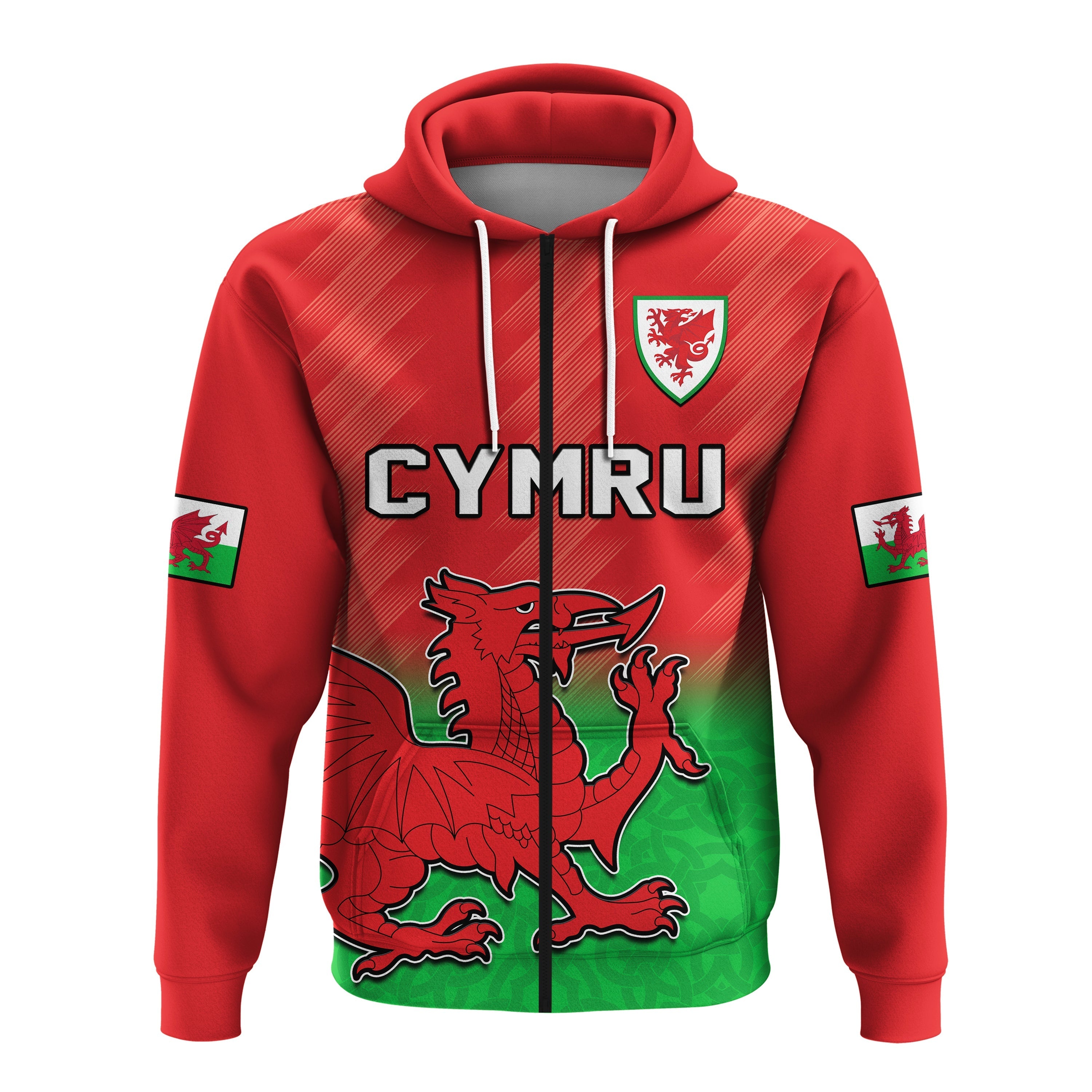 Custom Wales Football Hoodie Football 2022 Come On Cymru Yma O Hyd LT14