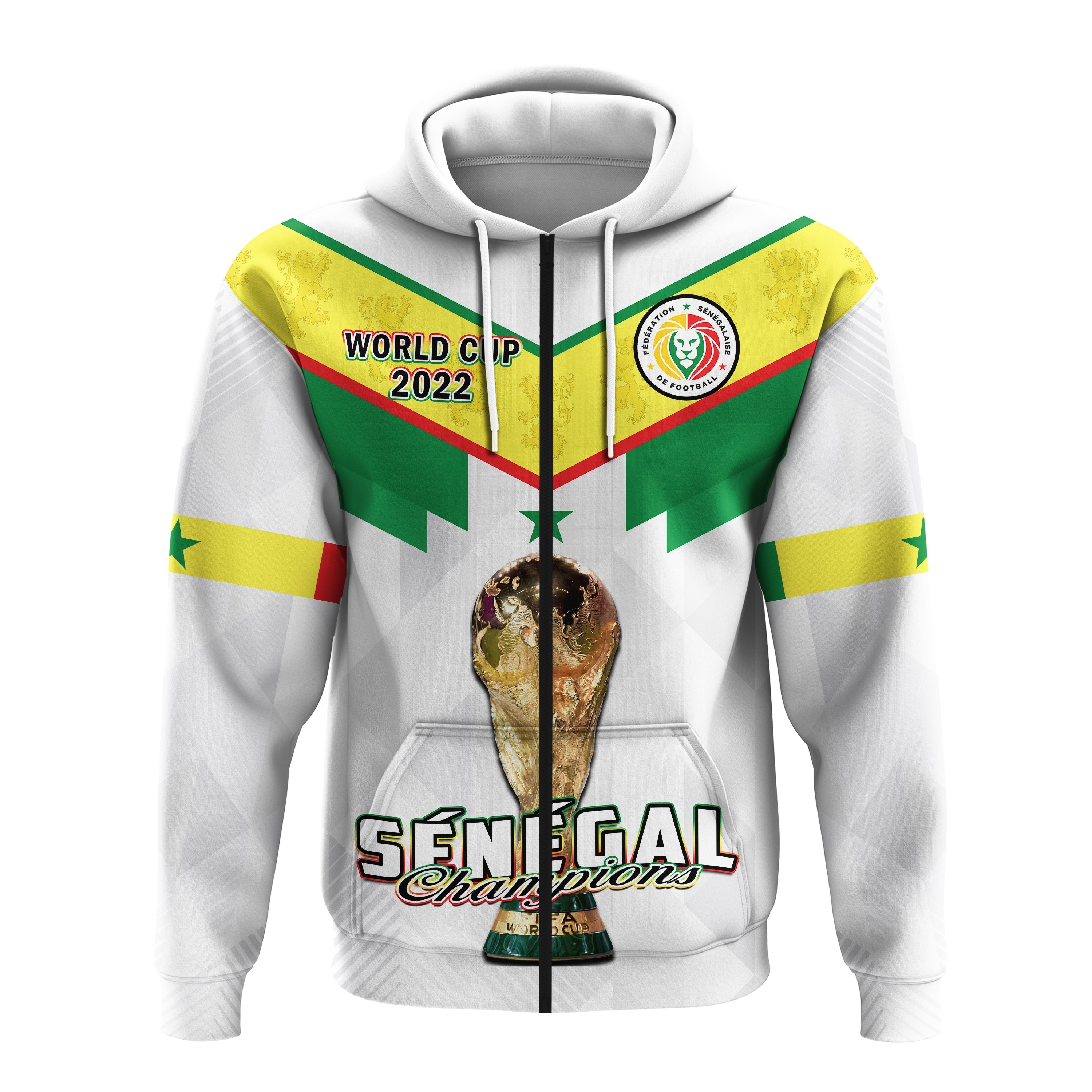 Custom Senegal Football Hoodie Champions WC 2022 LT14