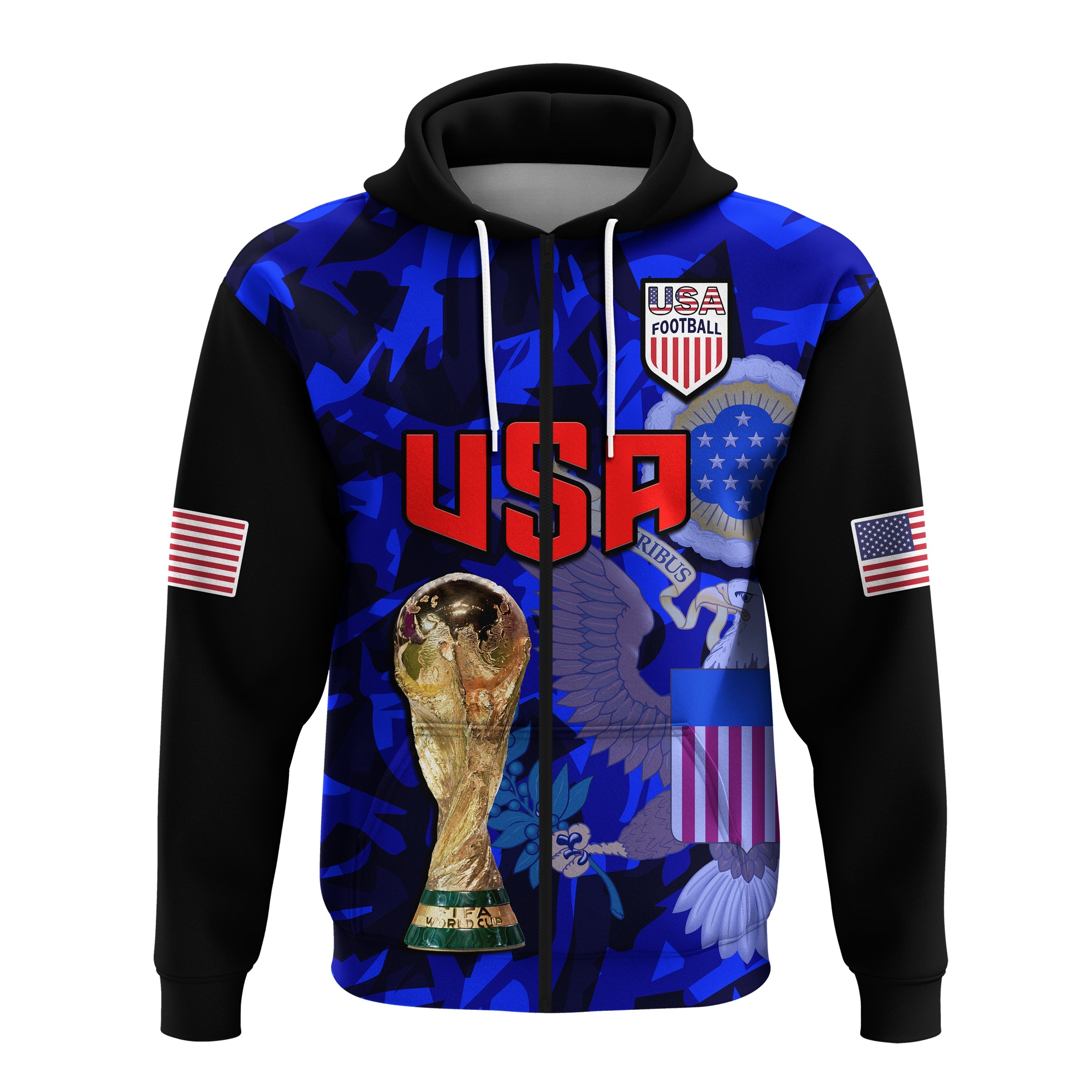 Custom USA Football Hoodie The Yanks Champions WC 2022 LT14