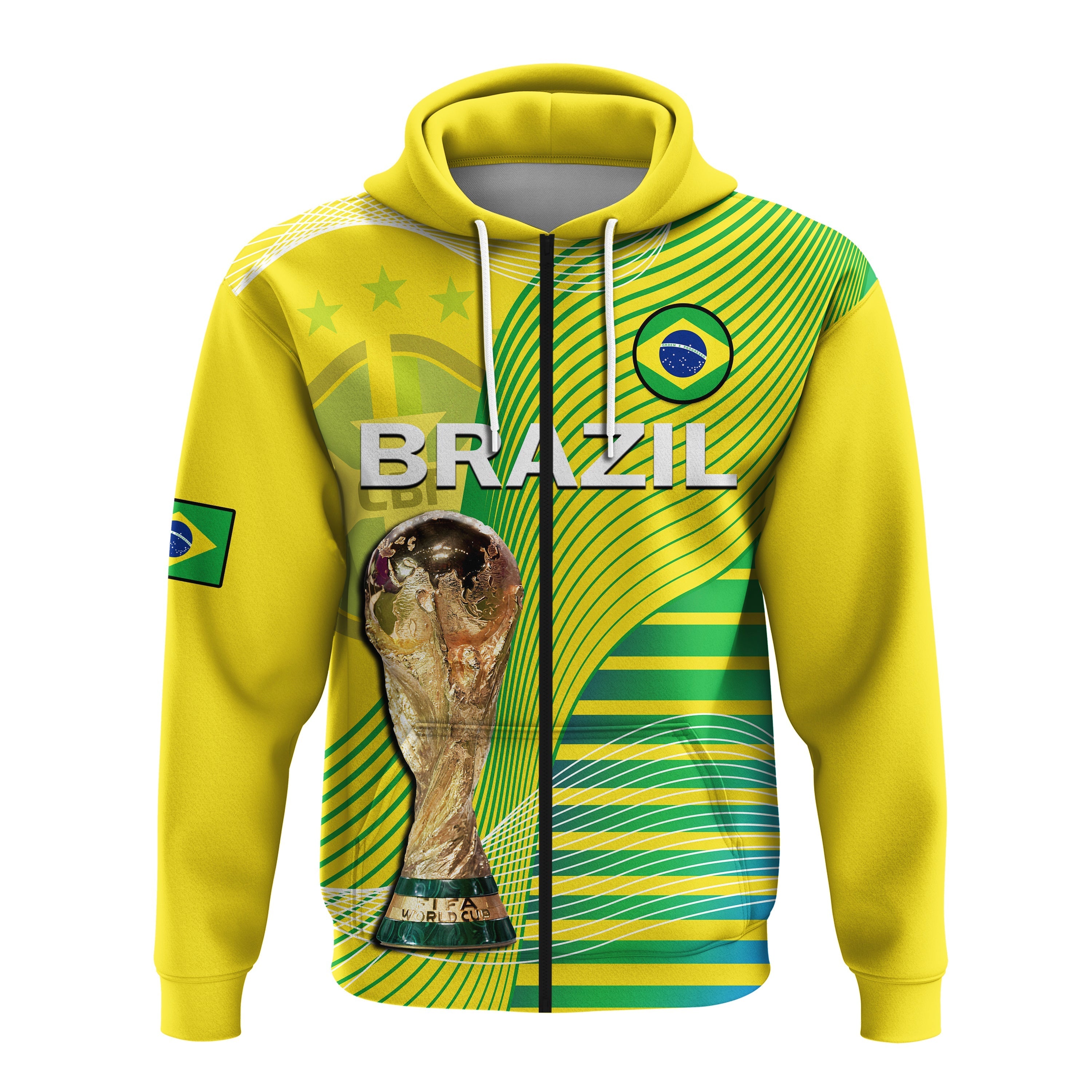 Brazil Football Hoodie Canarinha Champions WC 2022 LT14