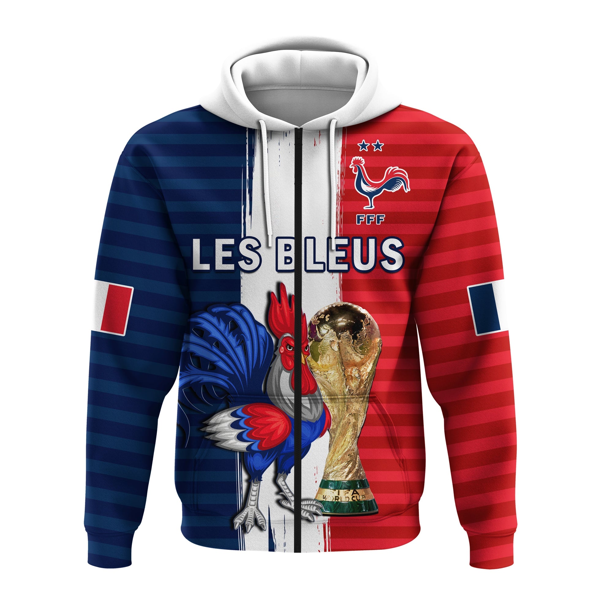 Custom France Football Hoodie Les Bleus Champions Football 2022 LT14