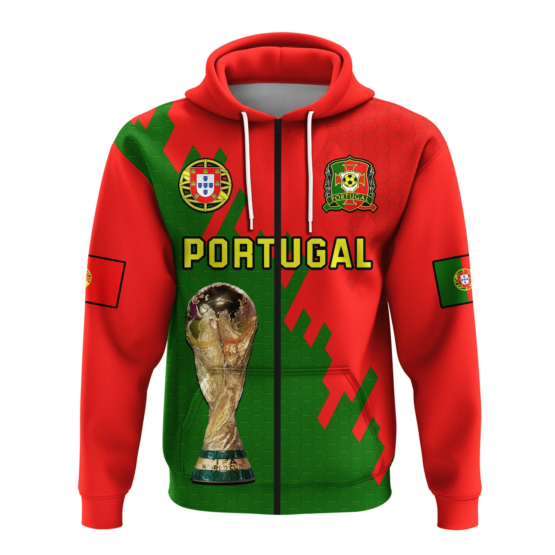 Custom Portugal Football Hoodie Champions WC 2022 LT14