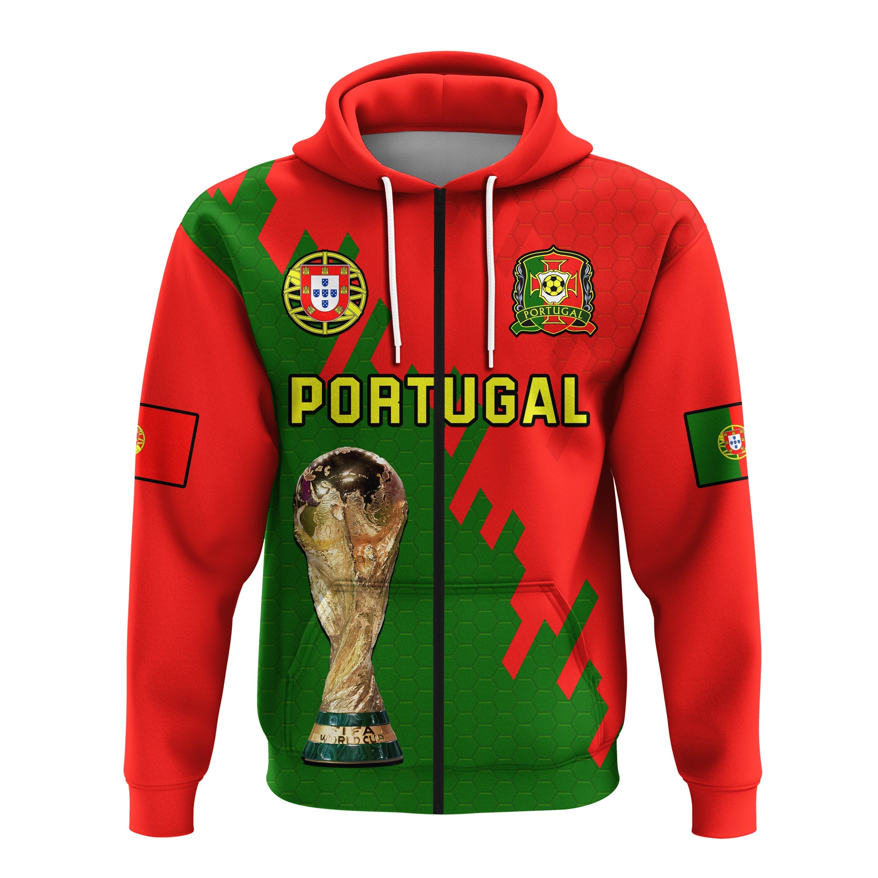 Custom Portugal Football Hoodie Champions WC 2022 LT14