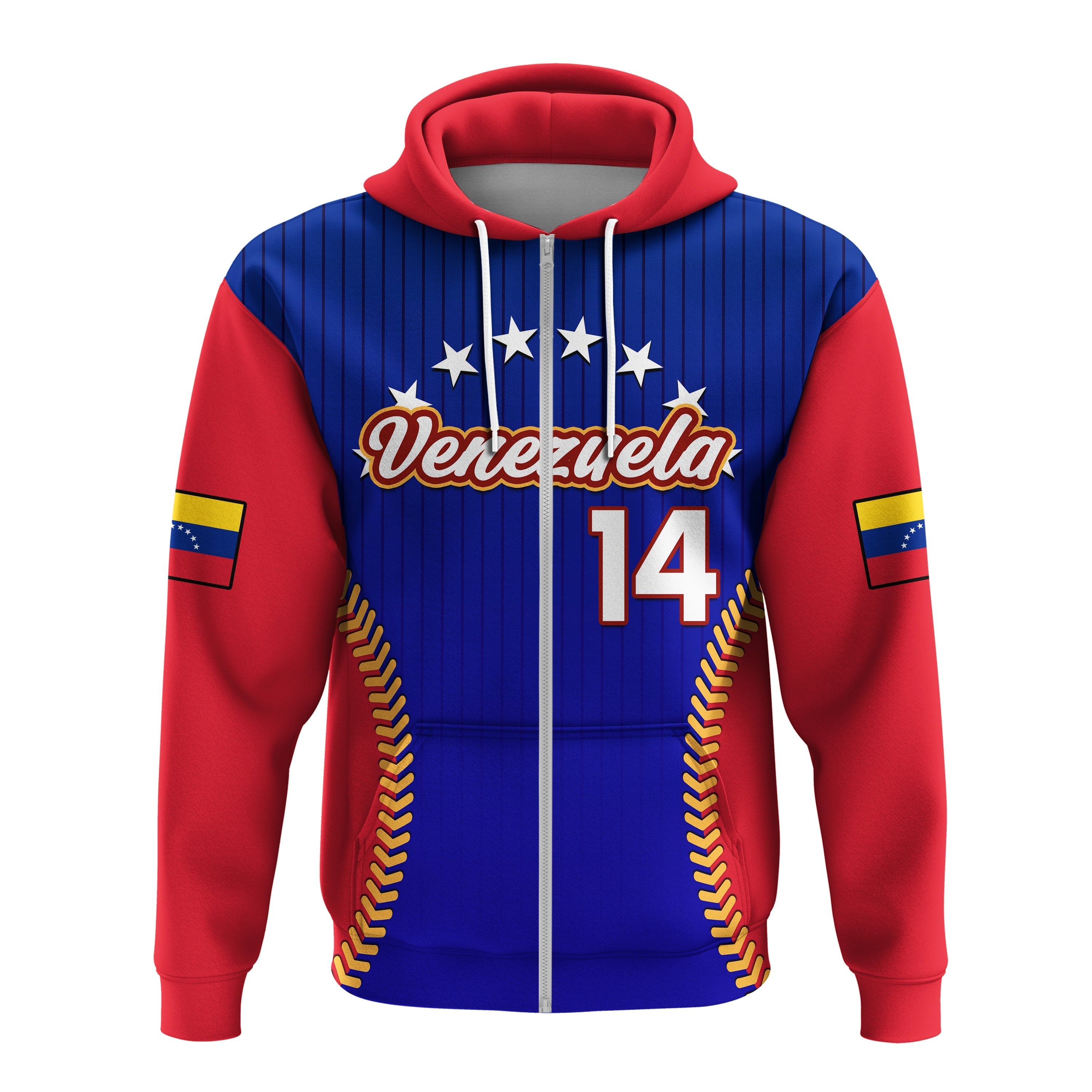 Custom Venezuela 2023 Hoodie Baseball Sporty Version LT14
