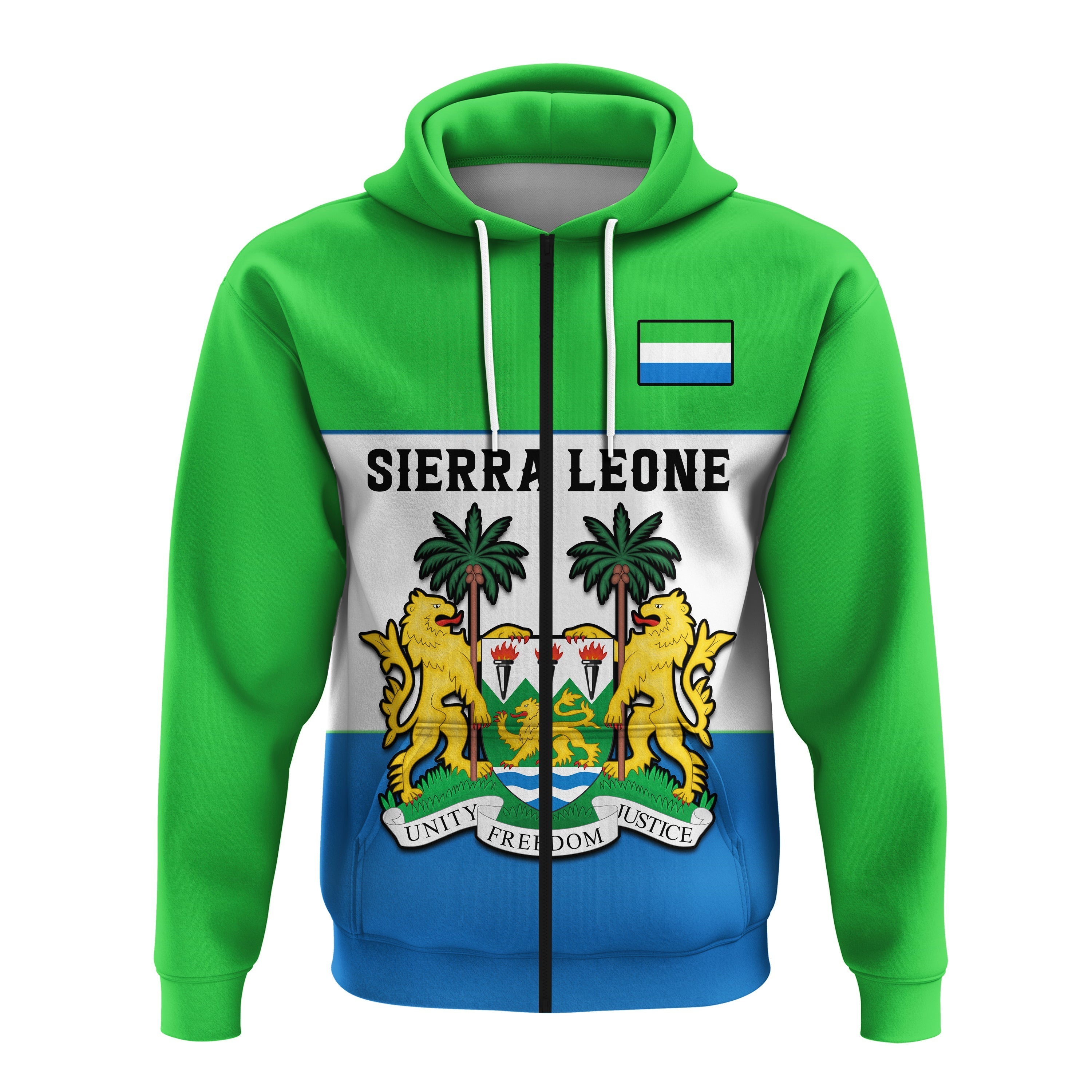 Custom Sierra Leone Hoodie Happy Independence Day LT14