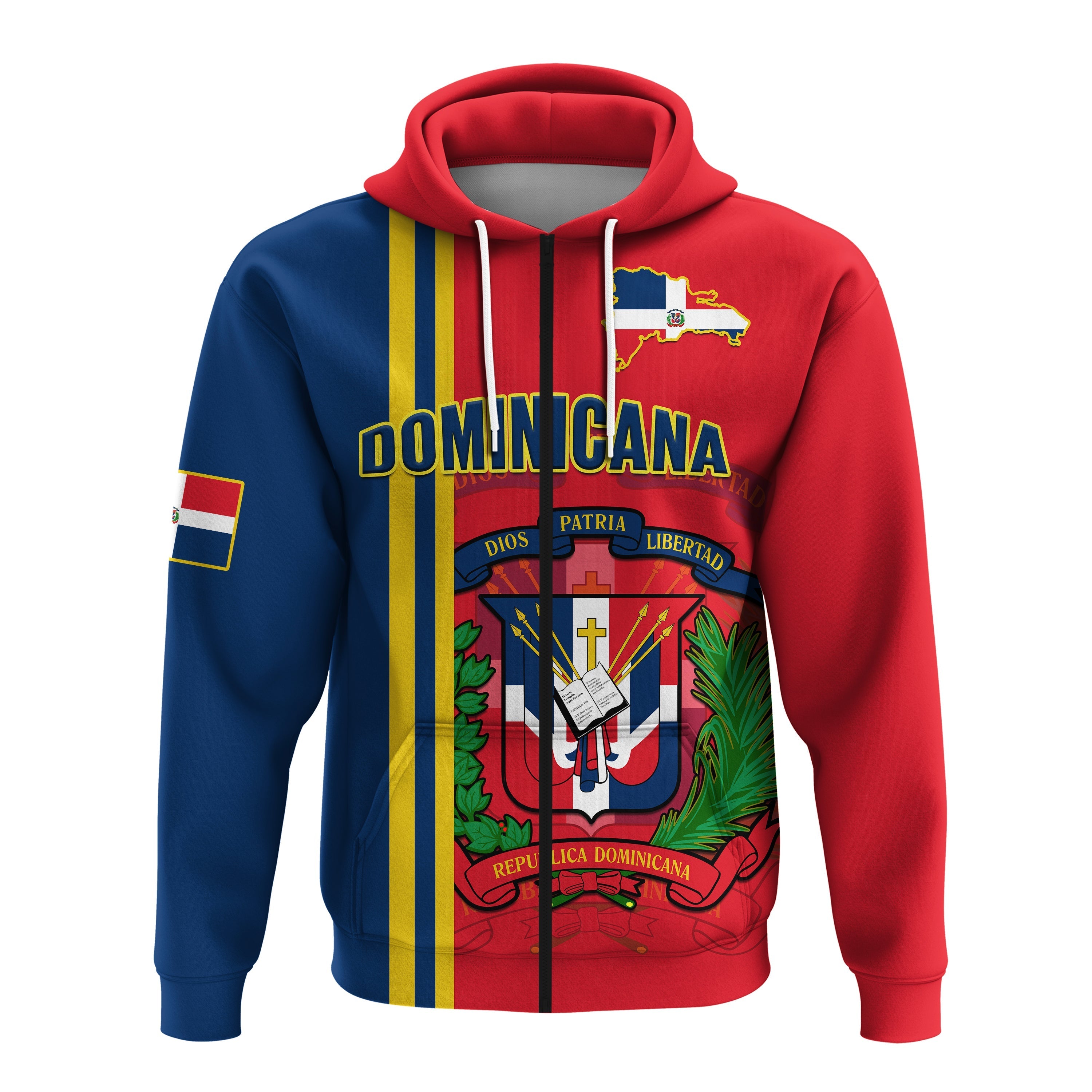 Custom Dominican Republic Hoodie Happy 179 Years Of Independence LT14