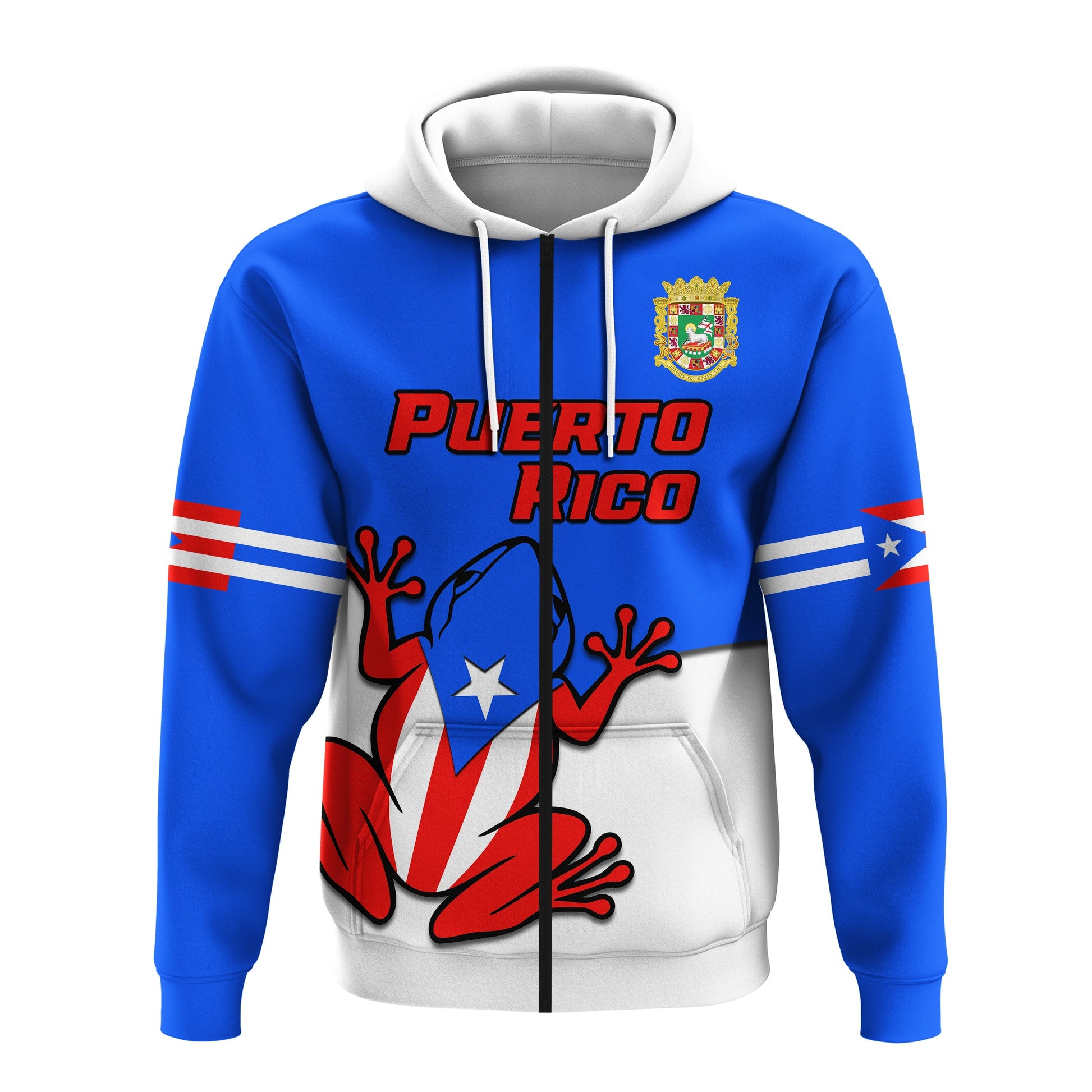Custom Puerto Rico Hoodie Coqui Frog Simple Style LT14