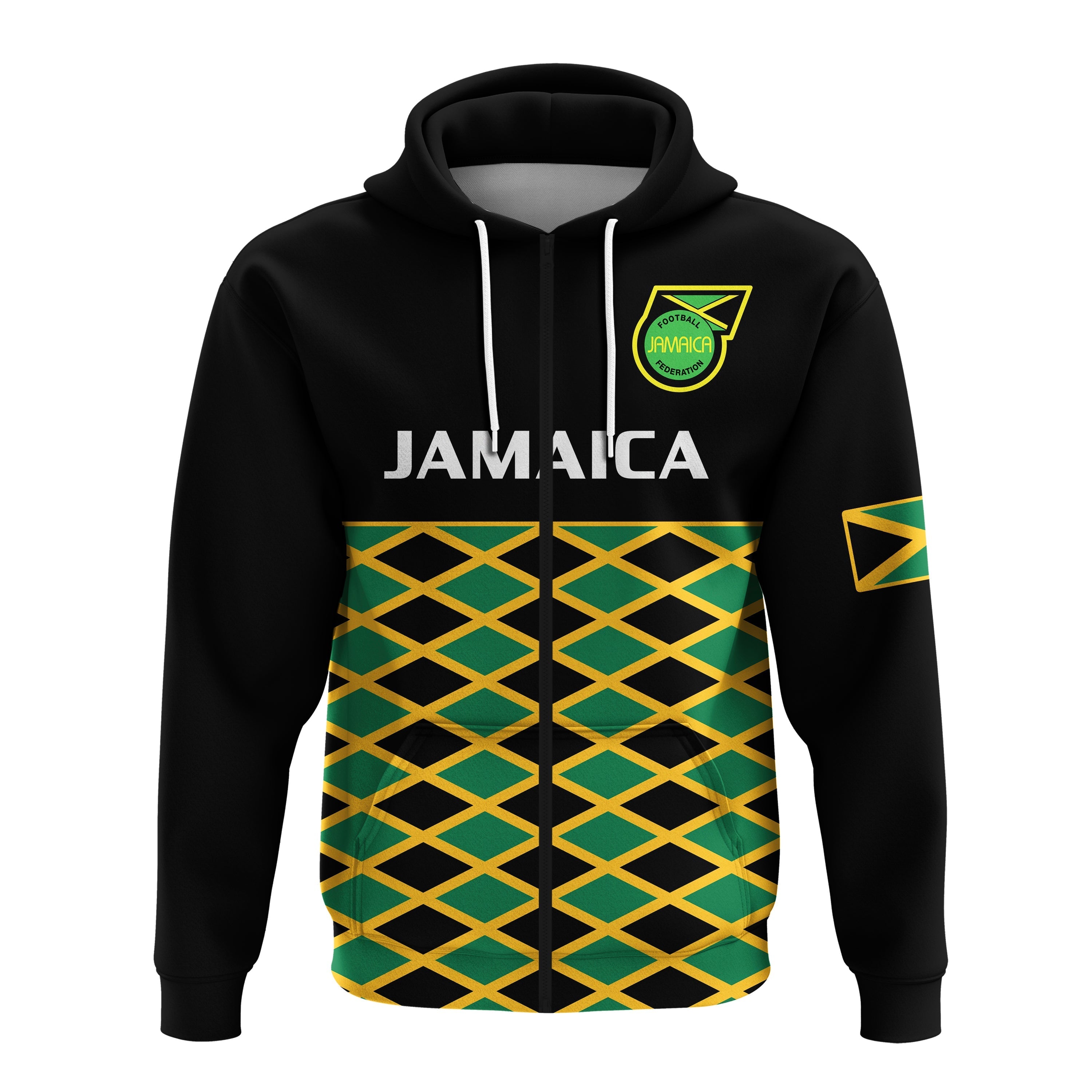 Custom Jamaica Football Hoodie Reggae Girlz 2023 Cup Of Nations Ver.01 LT14