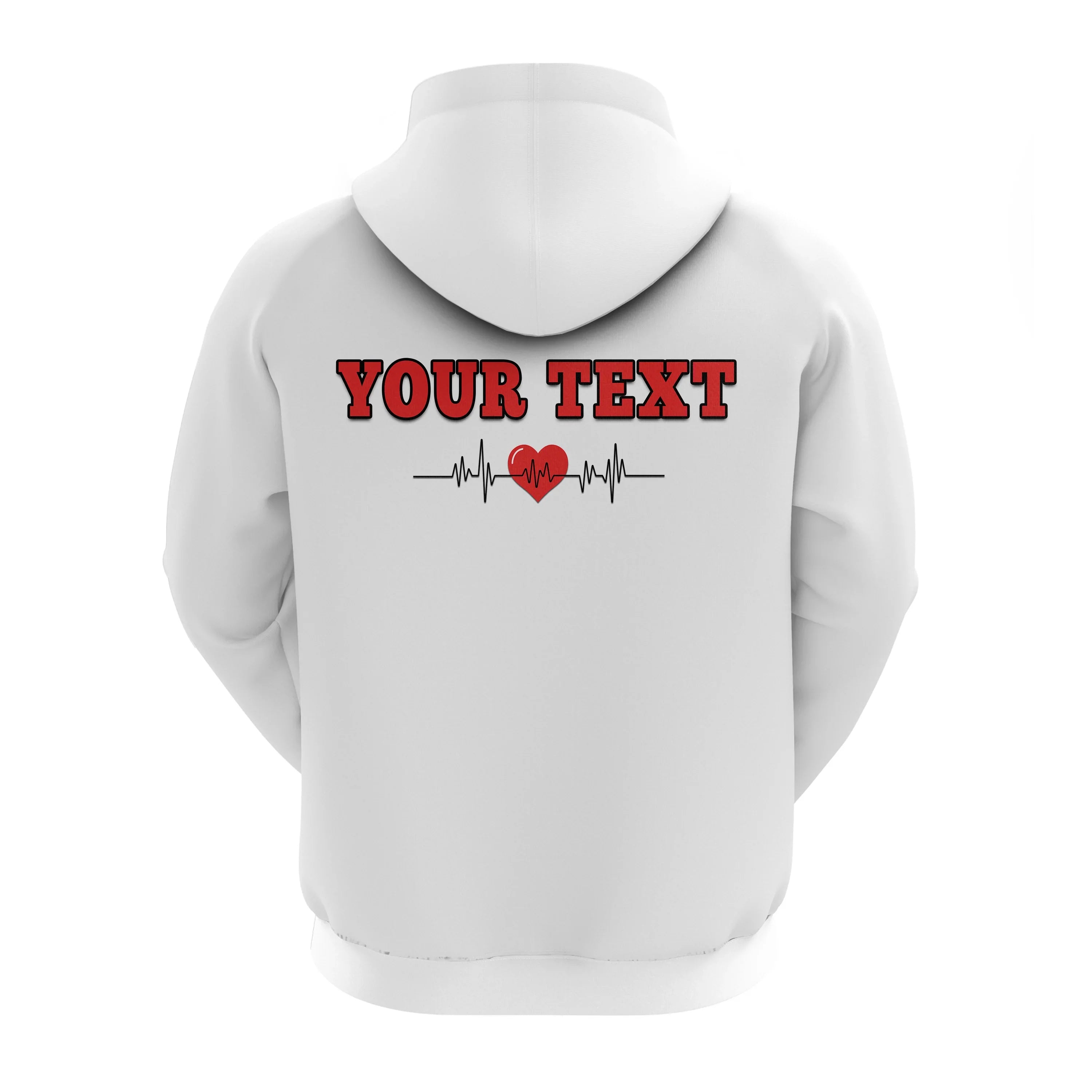Custom American Valentines Day Hoodie White My Heart Only Beats For Him LT14