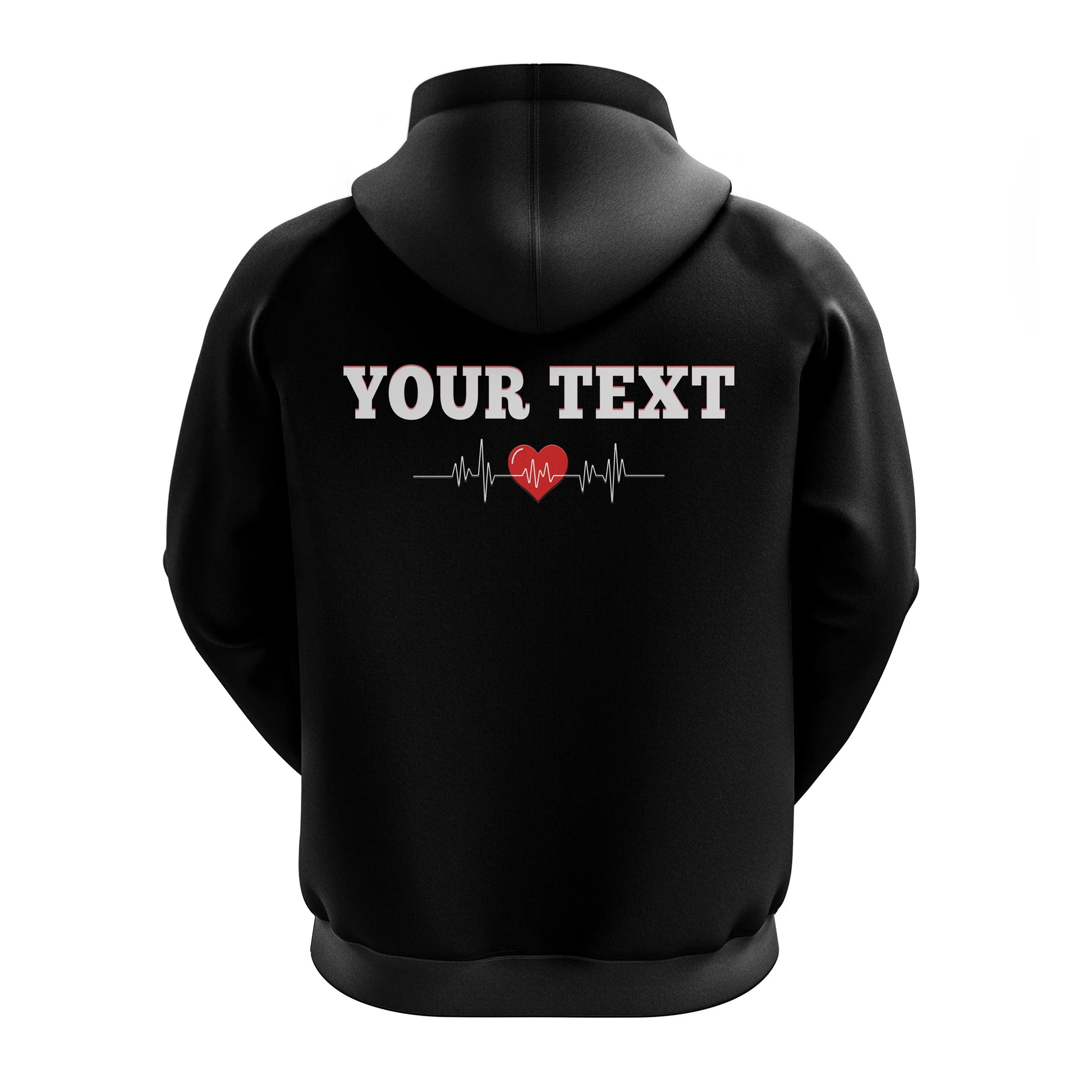 Custom American Valentines Day Hoodie Black My Heart Only Beats For Her LT14