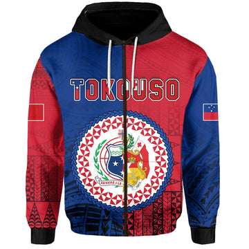 TokoUso Zip Hoodie Tonga and Samoa Together LT13