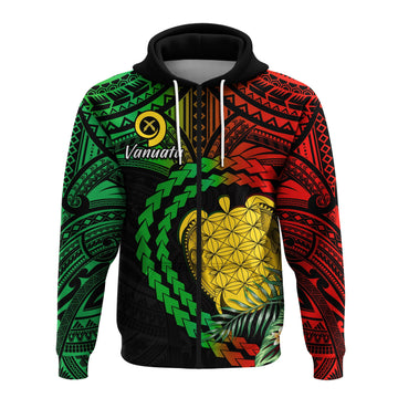 Vanuatu Heart Polynesian Zip Hoodie Turtle Sand Drawings LT13