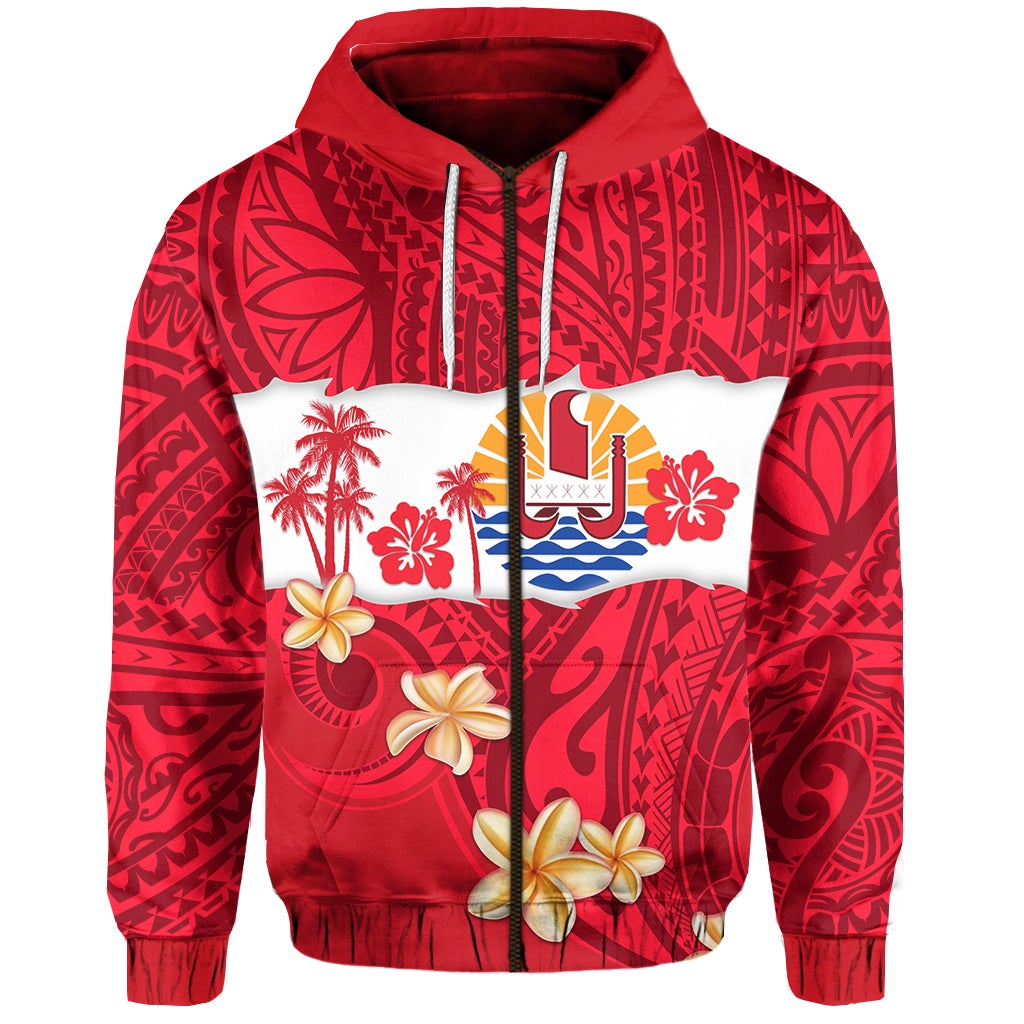Tahiti Polynesian Zip Hoodie Mythical Destination LT13